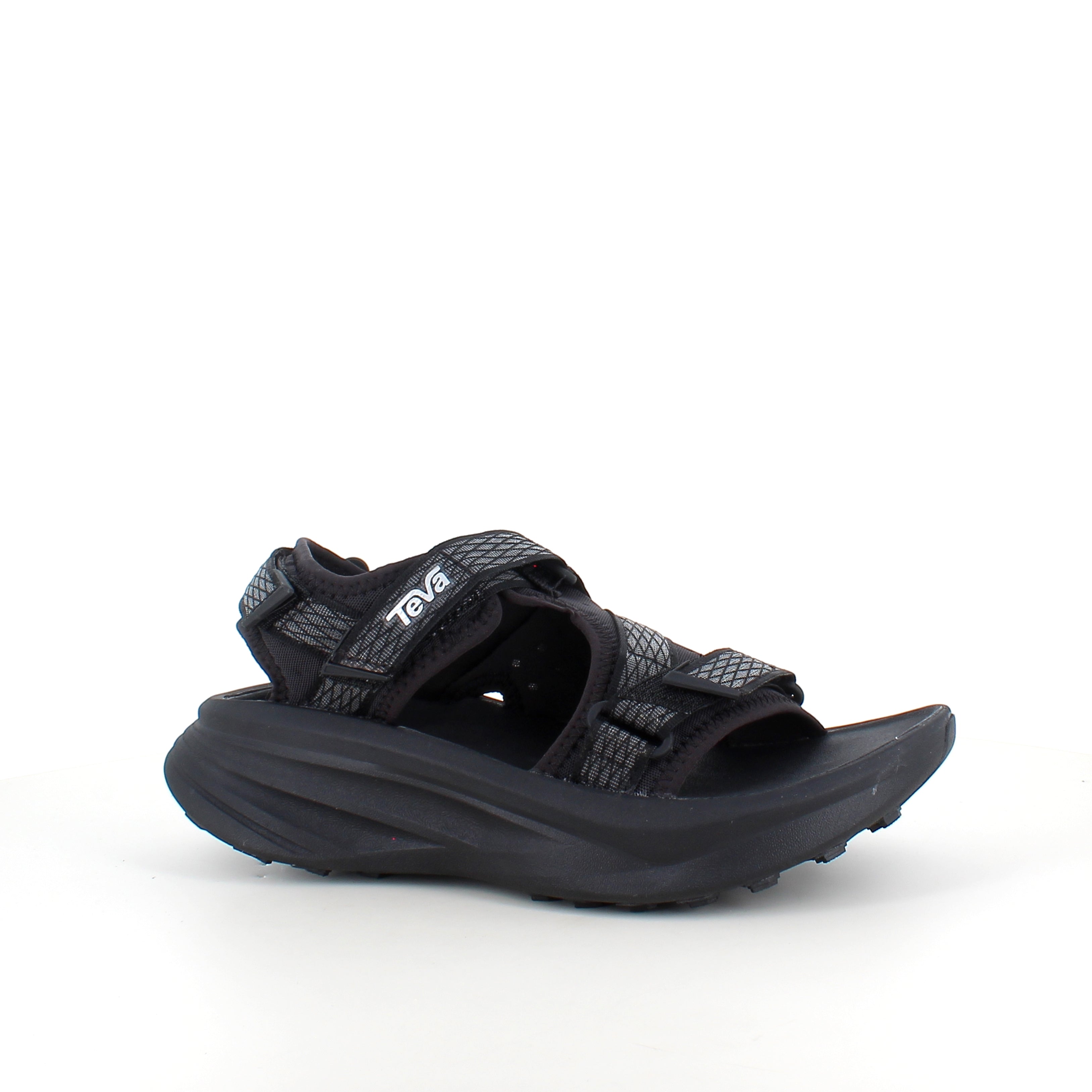 Svart Teva-sandal med maximal stötdämpning och säkert grepp