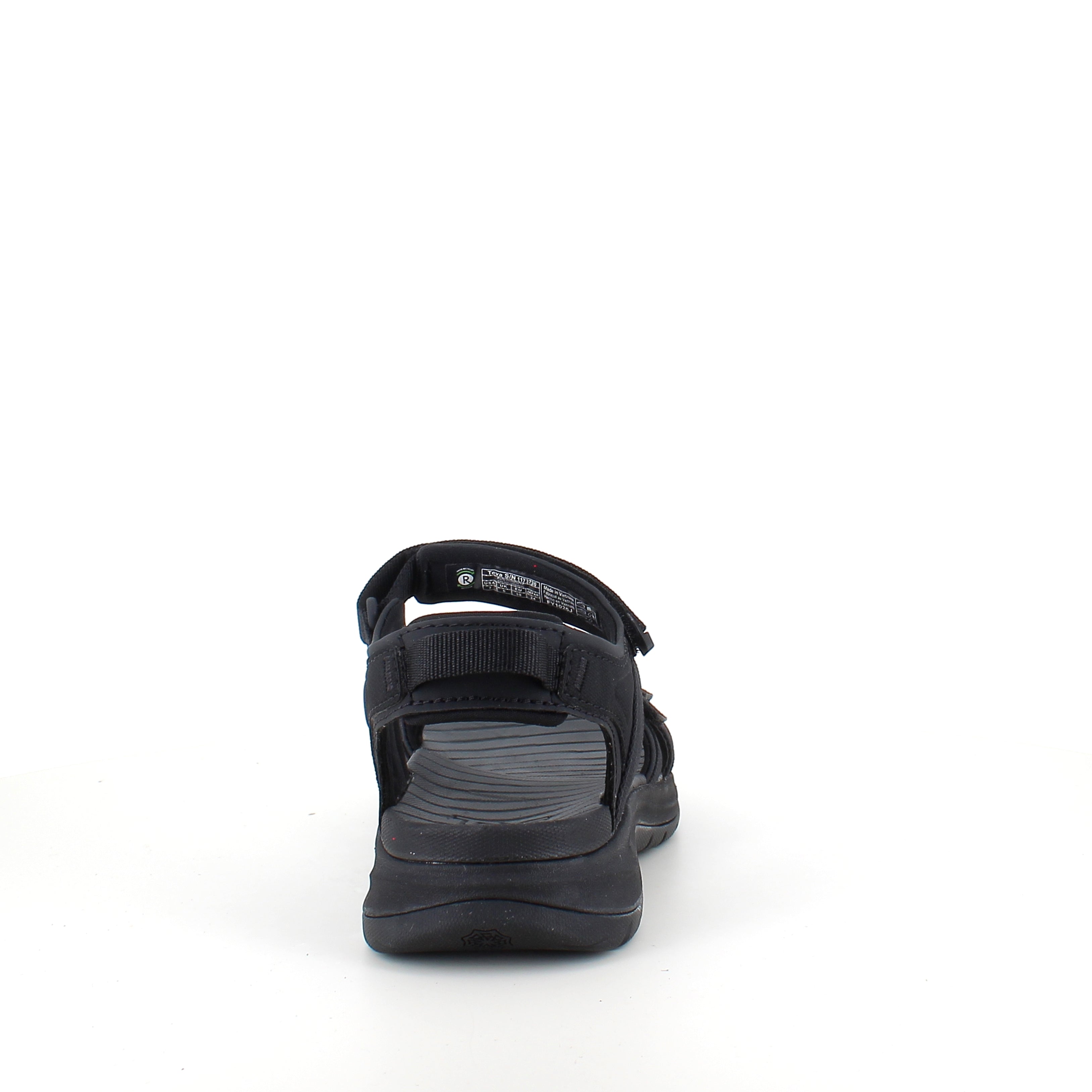 Svart Teva-sandal med hålfotsstöd och extra komfort