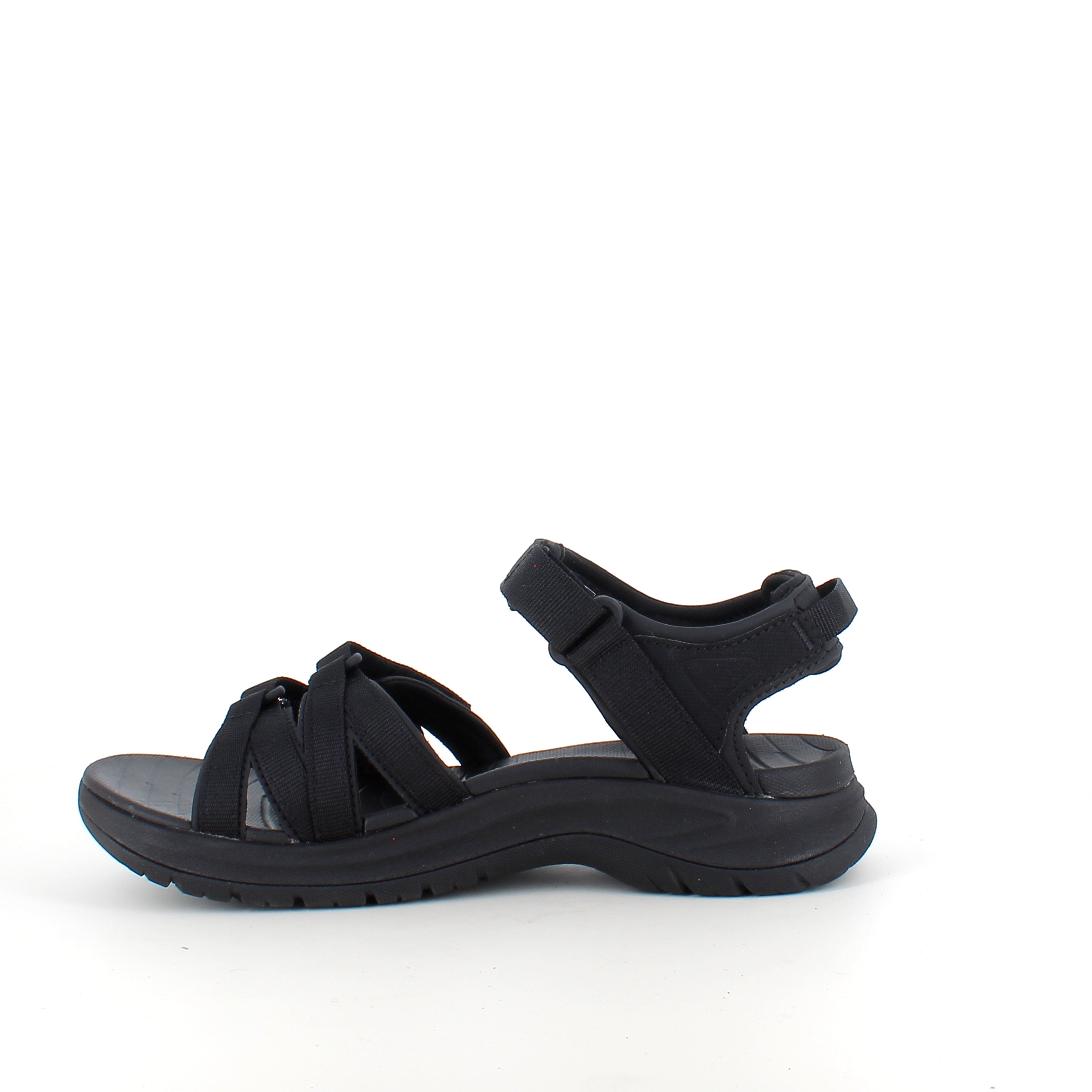 Svart Teva-sandal med fotvalvsstöd och extra komfort