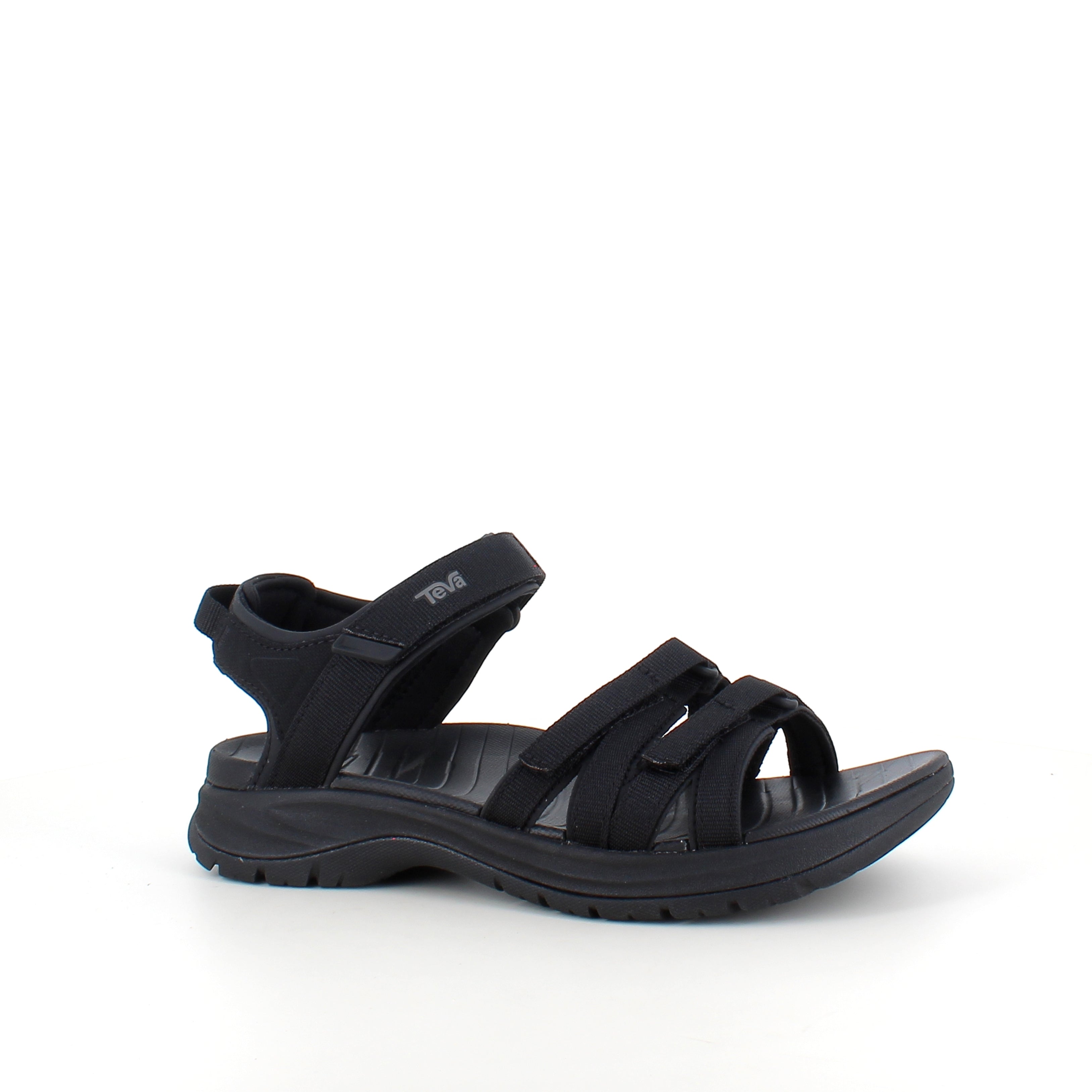 Svart Teva-sandal med hålfotsstöd och extra komfort