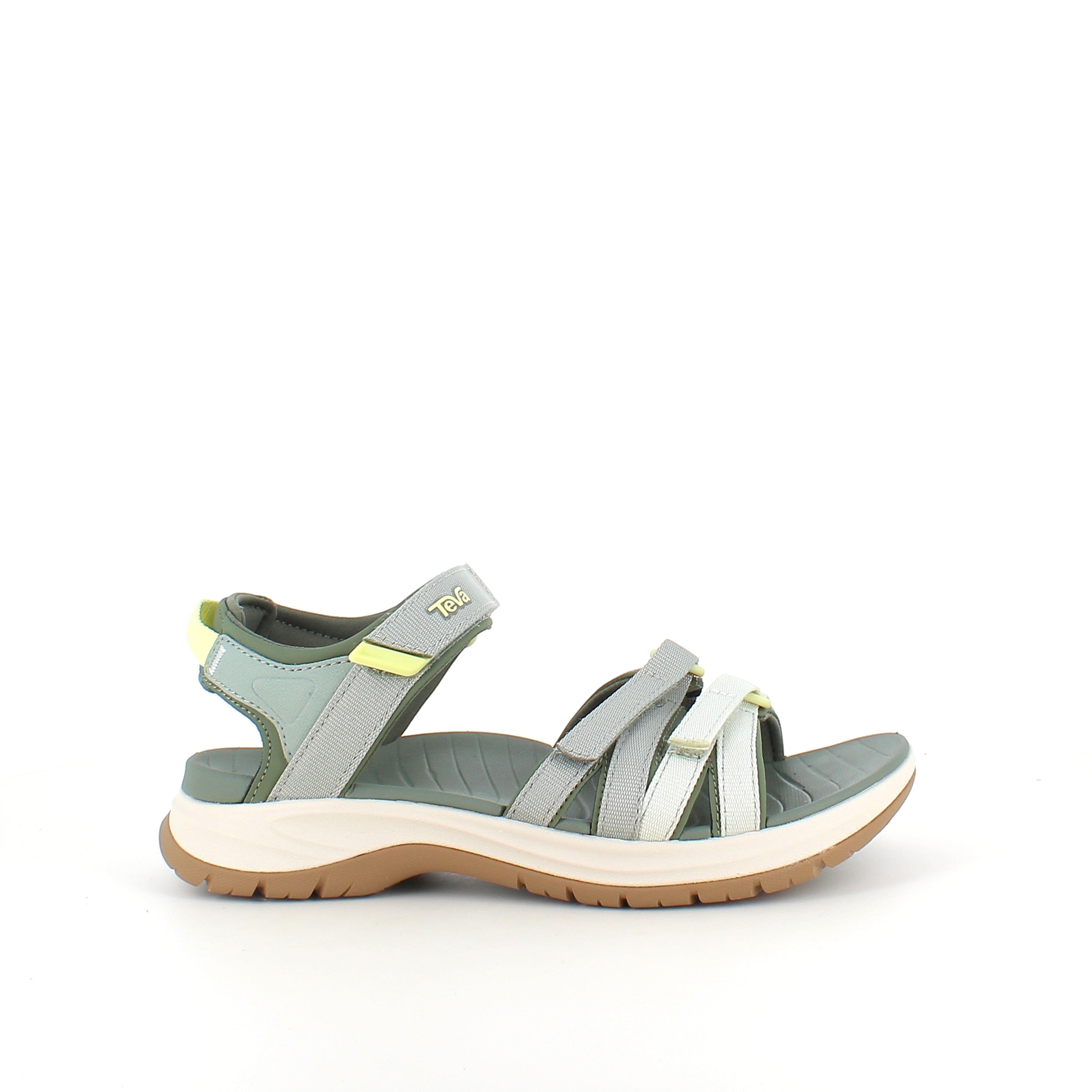 Grön Teva-sandal med fotvalvsstöd och extra komfort