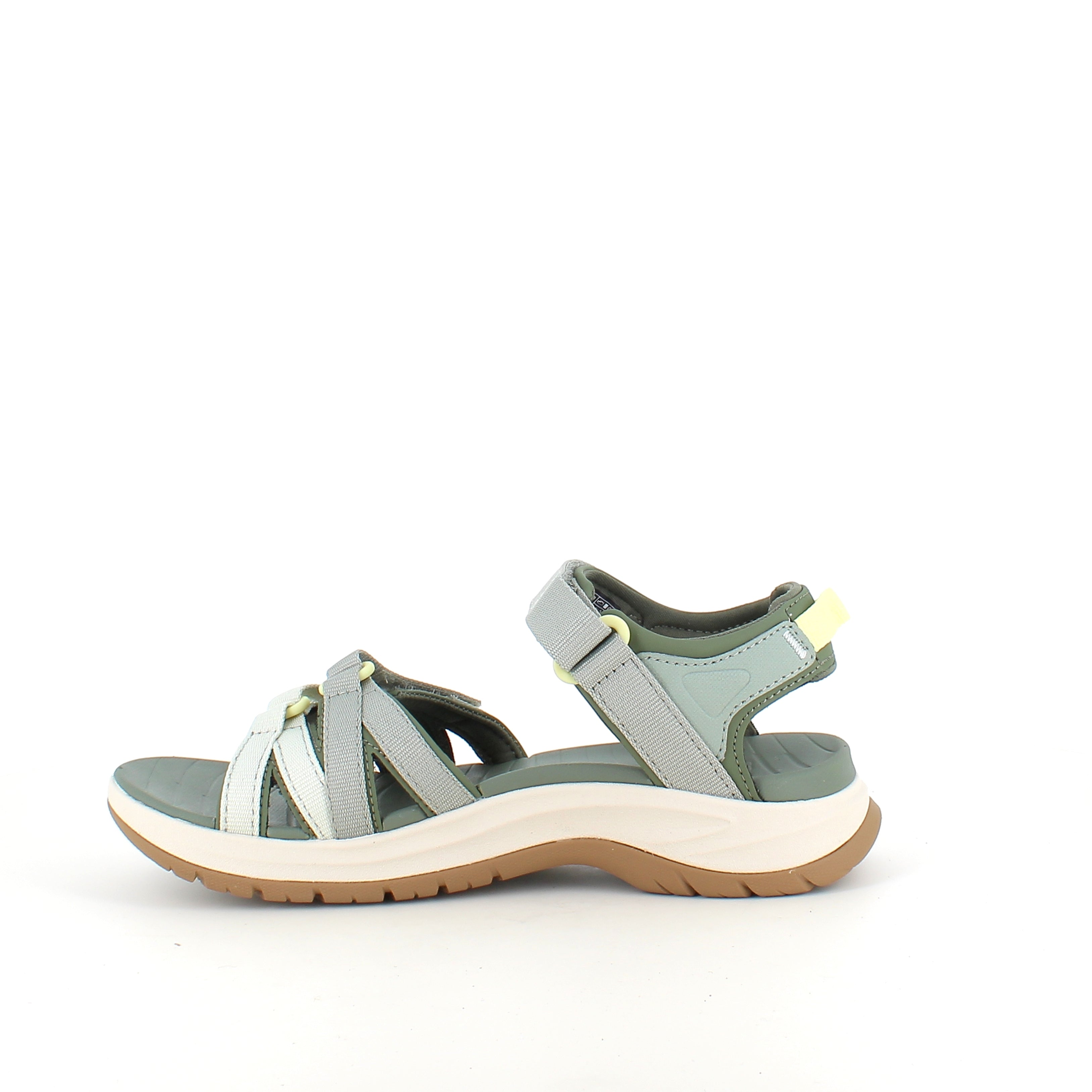 Grön Teva-sandal med fotvalvsstöd och extra komfort