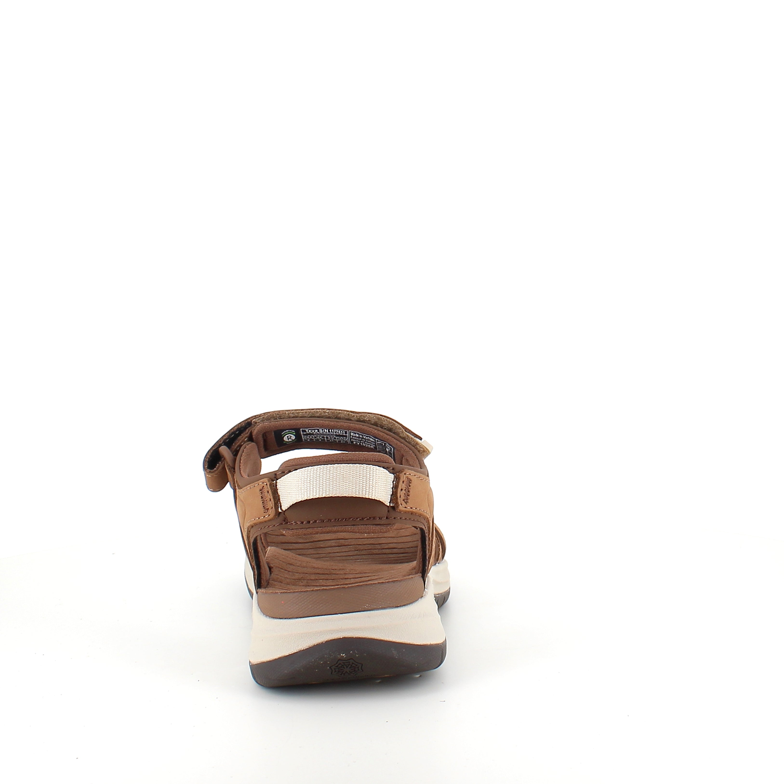 Brun Teva lädersandal med fotvalvsstöd och stötdämpning – komfort hela dagen