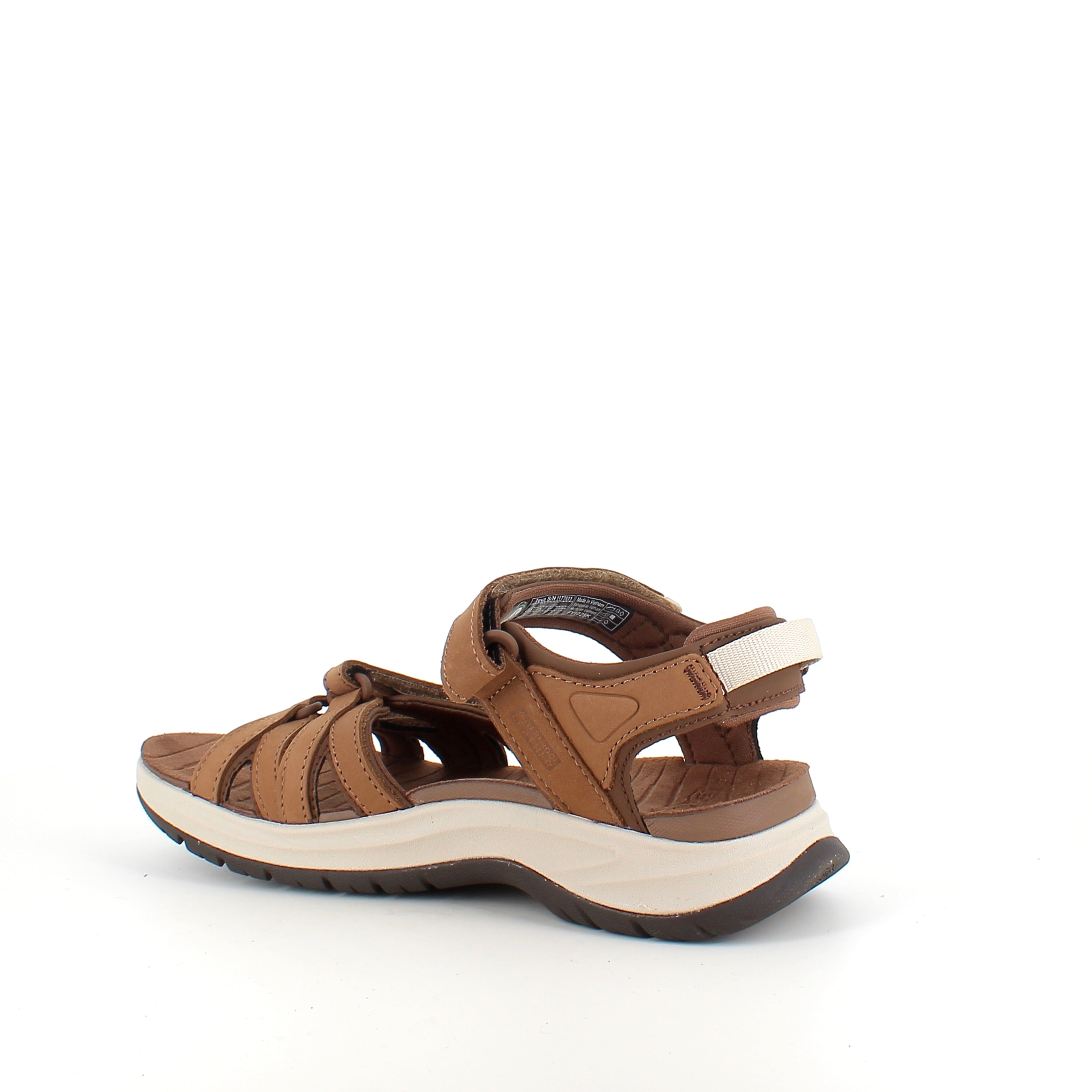 Brun Teva lädersandal med fotvalvsstöd och stötdämpning – komfort hela dagen