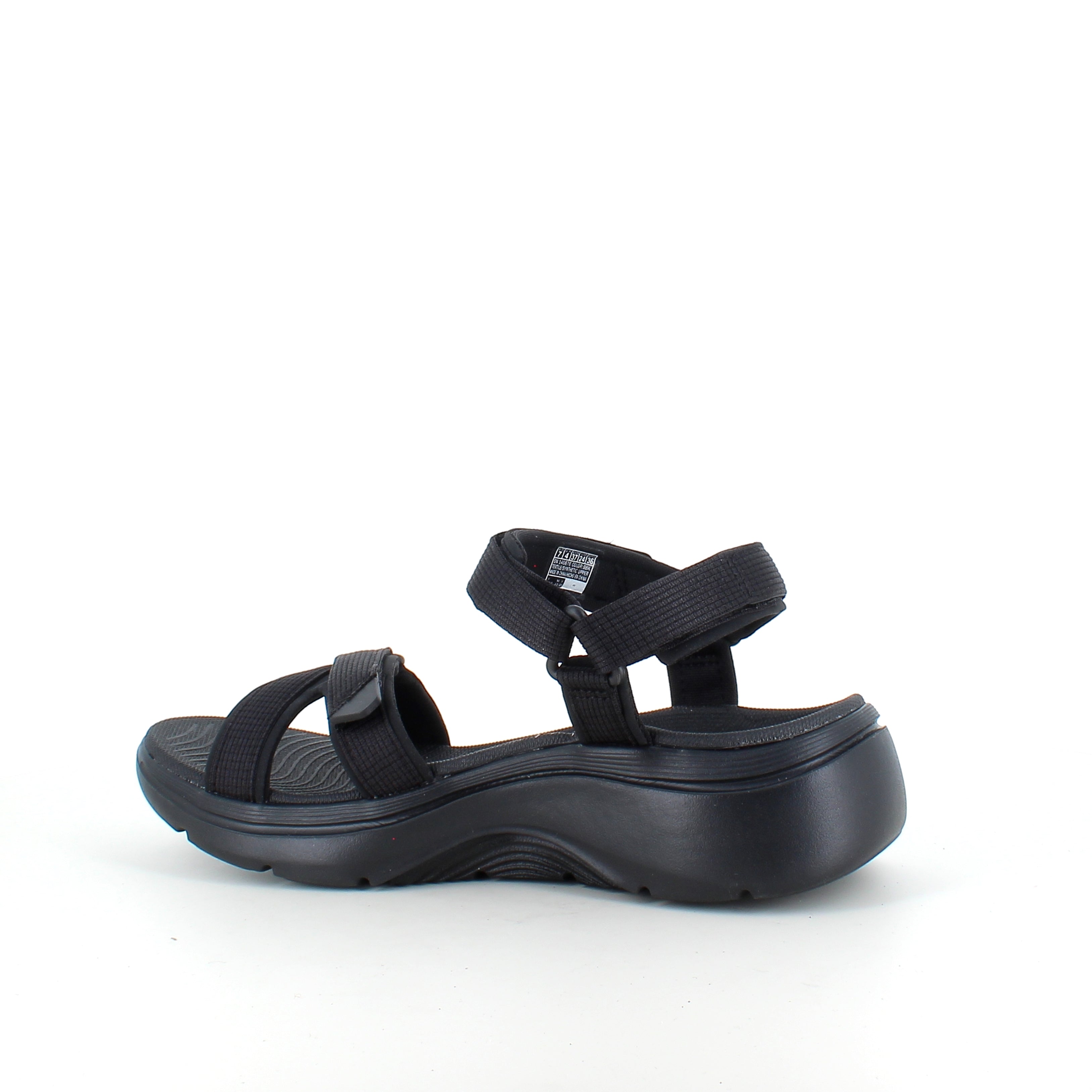 Skechers GO WALK sandal i svart – komfortsandal med fotvalvsstöd & stötdämpning