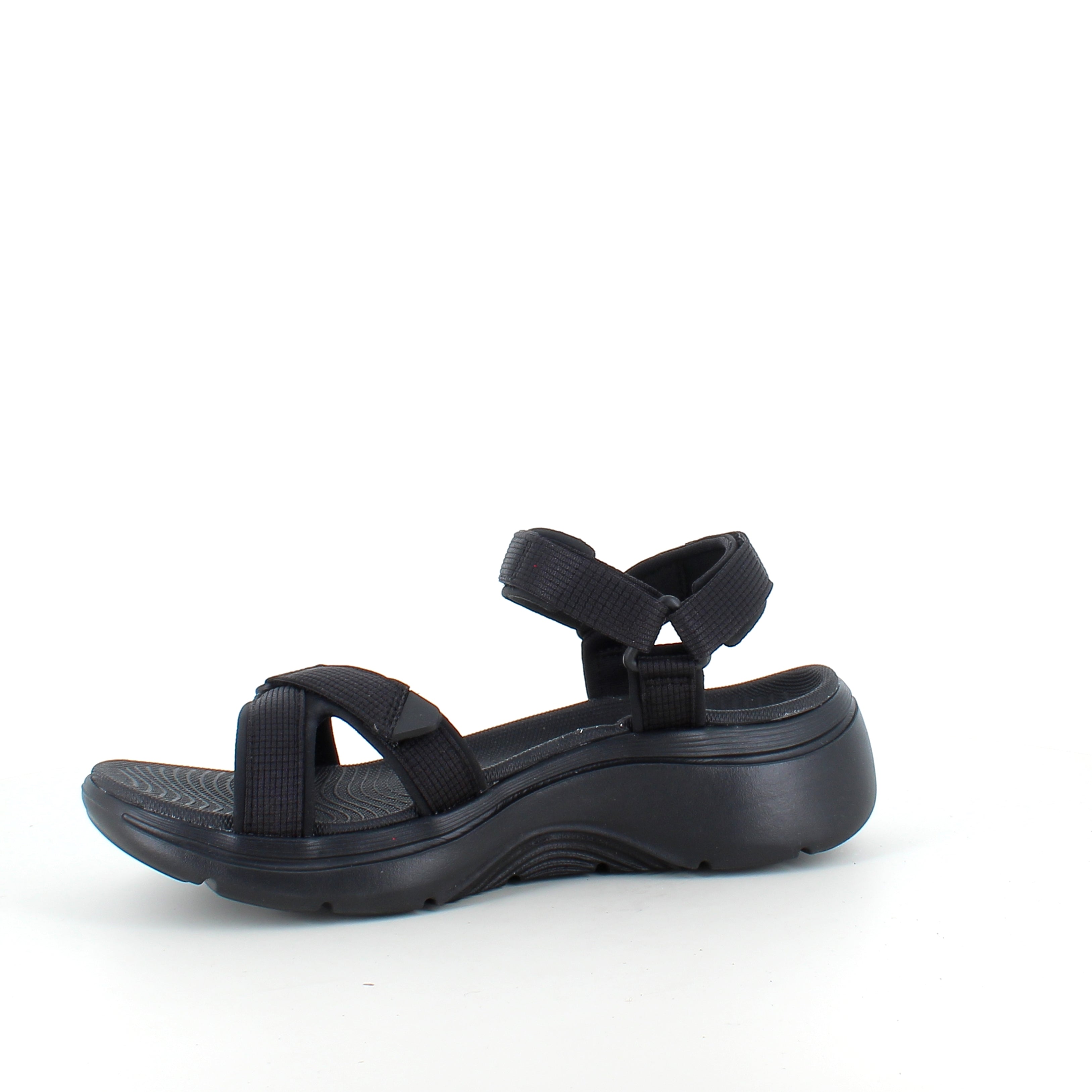Skechers GO WALK sandal i svart – komfortsandal med fotvalvsstöd & stötdämpning