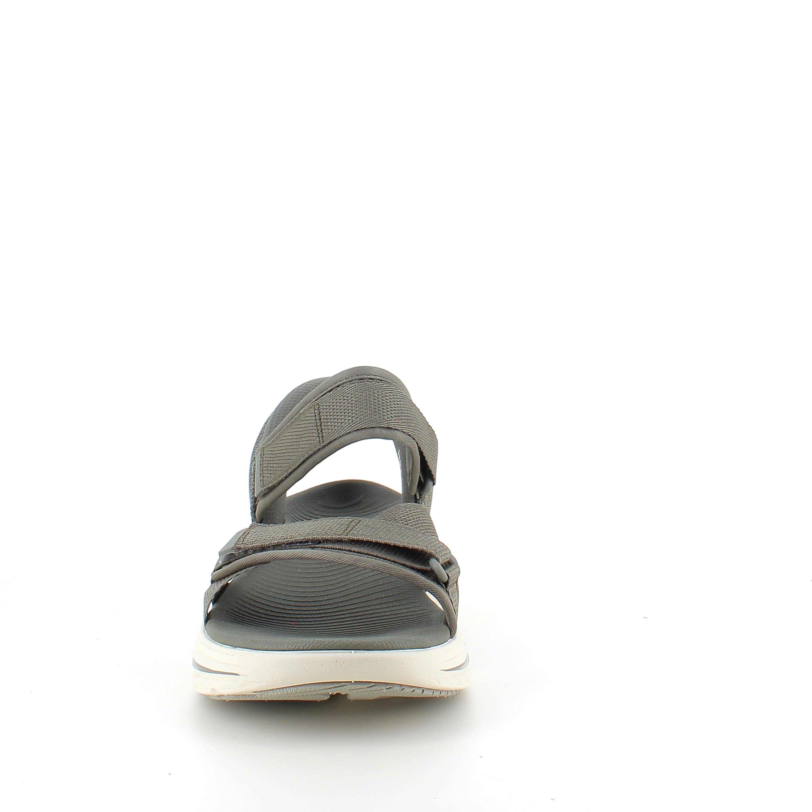 Skechers Max Cushioning-sandal i olivgrön – maximal komfort & enkel Slip-ins-passform