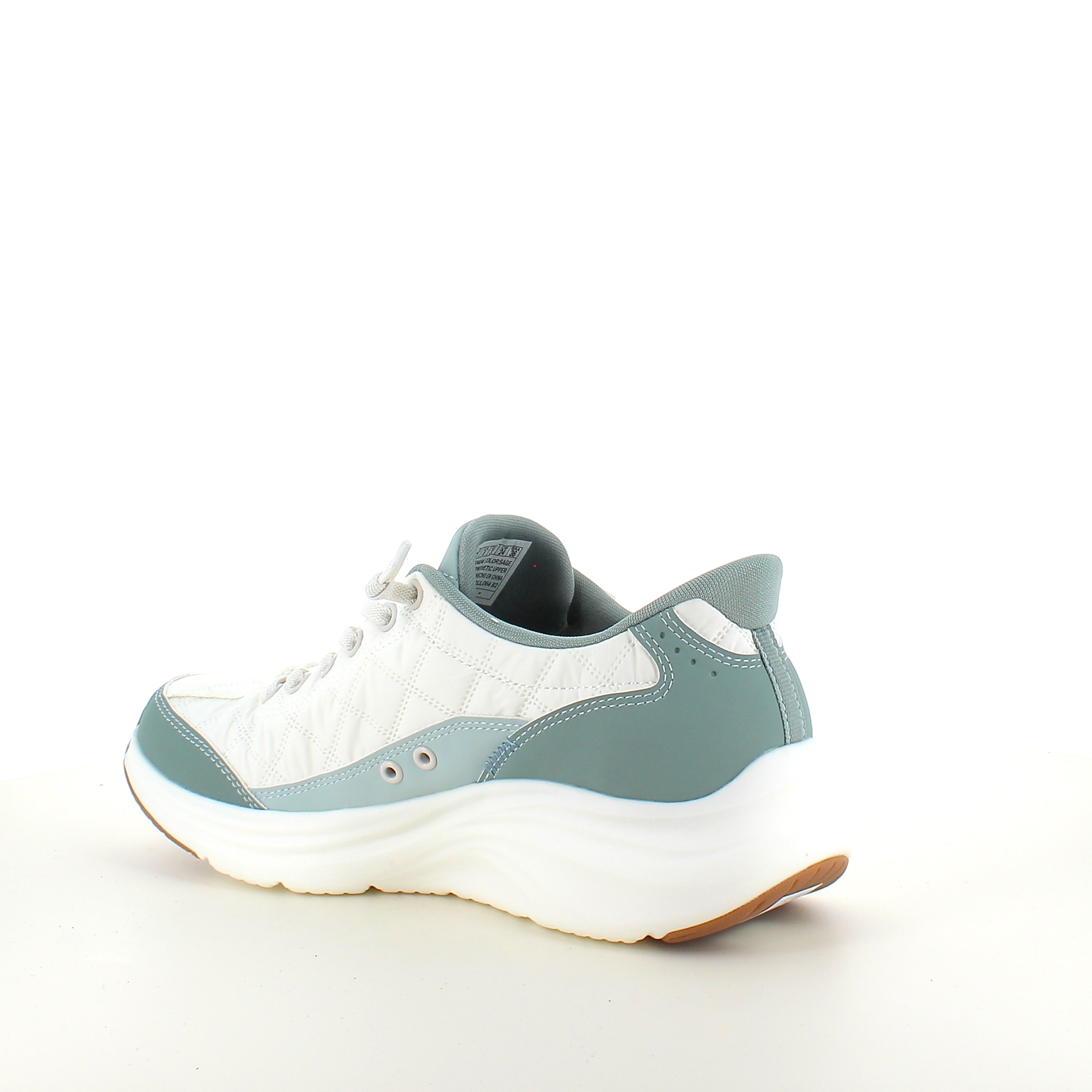 Skechers Slip-ins – Contour Foam Cozy Fit – vit/grön