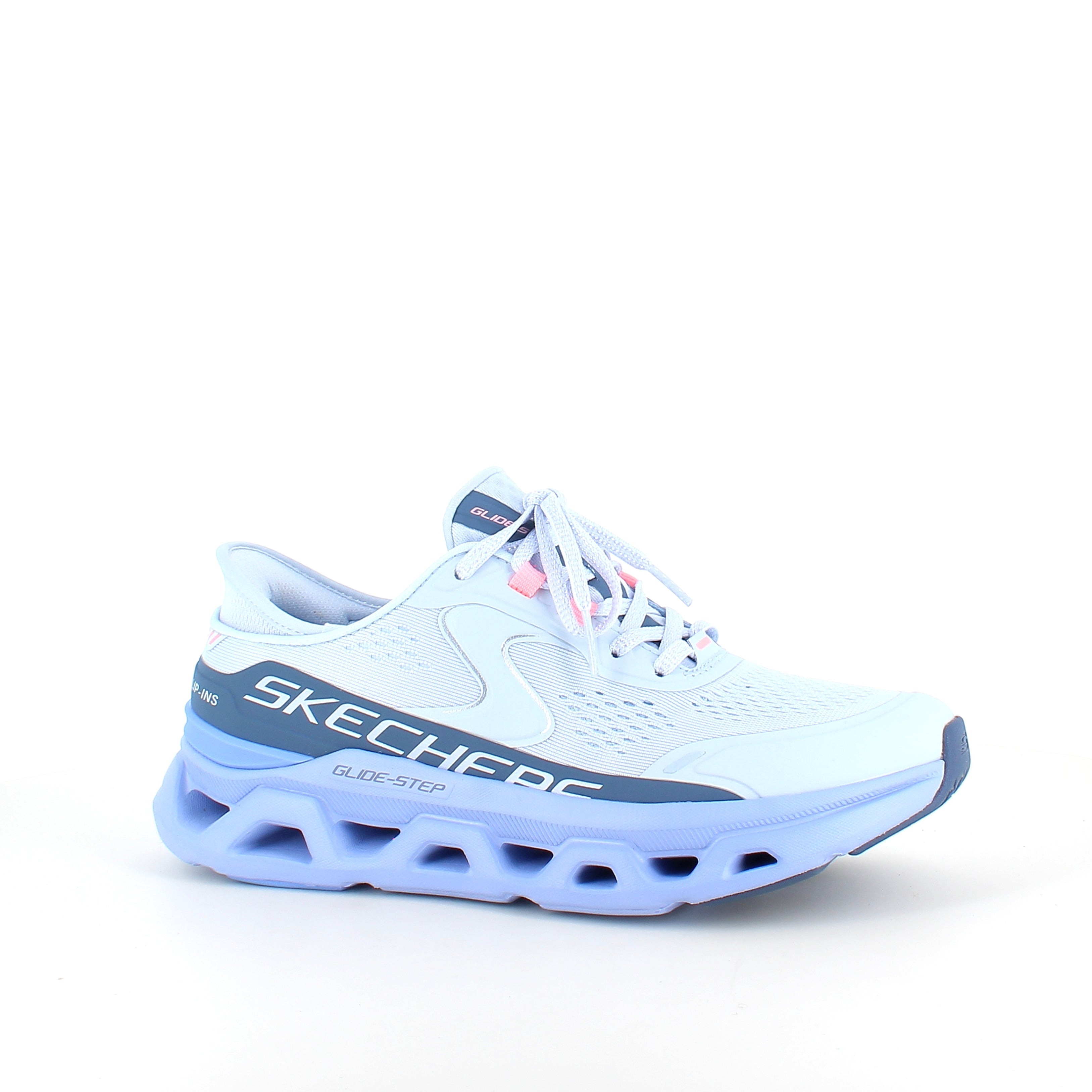 Skechers Glide-Step Aldus ljusblå – slip-on-sneaker med fotvalvsstöd & stötdämpning