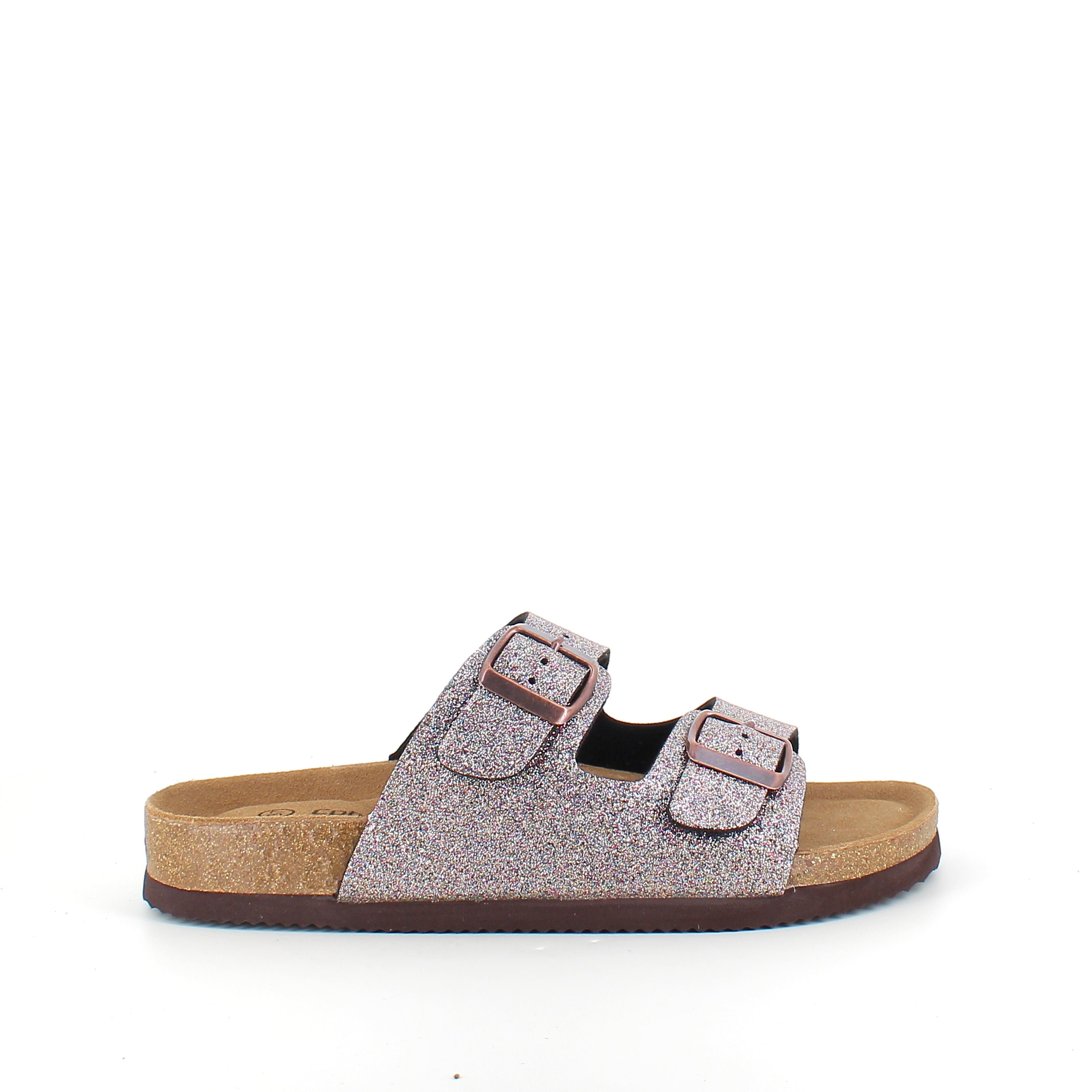 CPH Comfort Bio sandal med spännen i Multi Glitter – komfort & stöd med ett livfullt uttryck