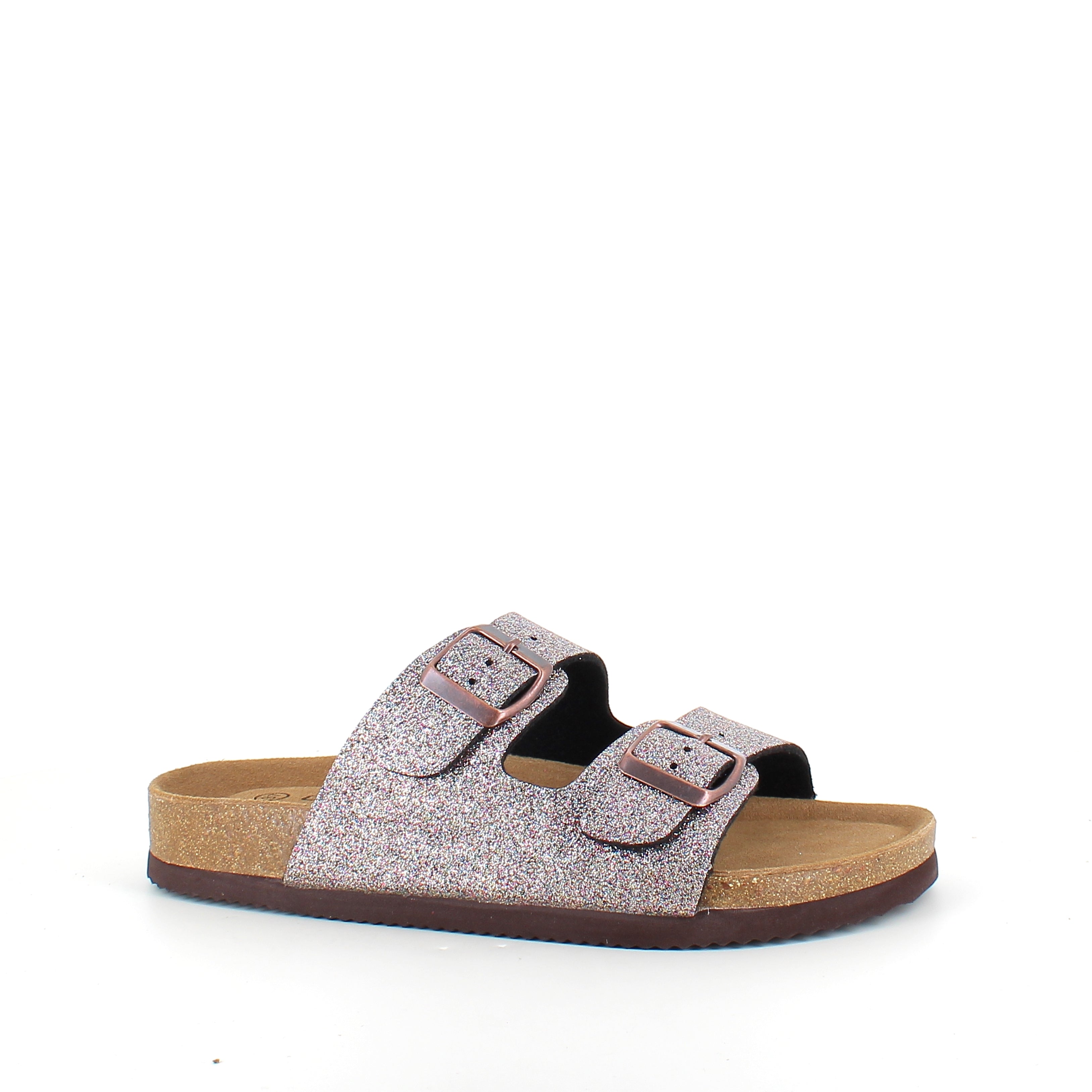 CPH Comfort Bio sandal med spännen i Multi Glitter – komfort & stöd med ett livfullt uttryck