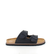 Slip-on biosandal i svart – stabil komfort för vardagen