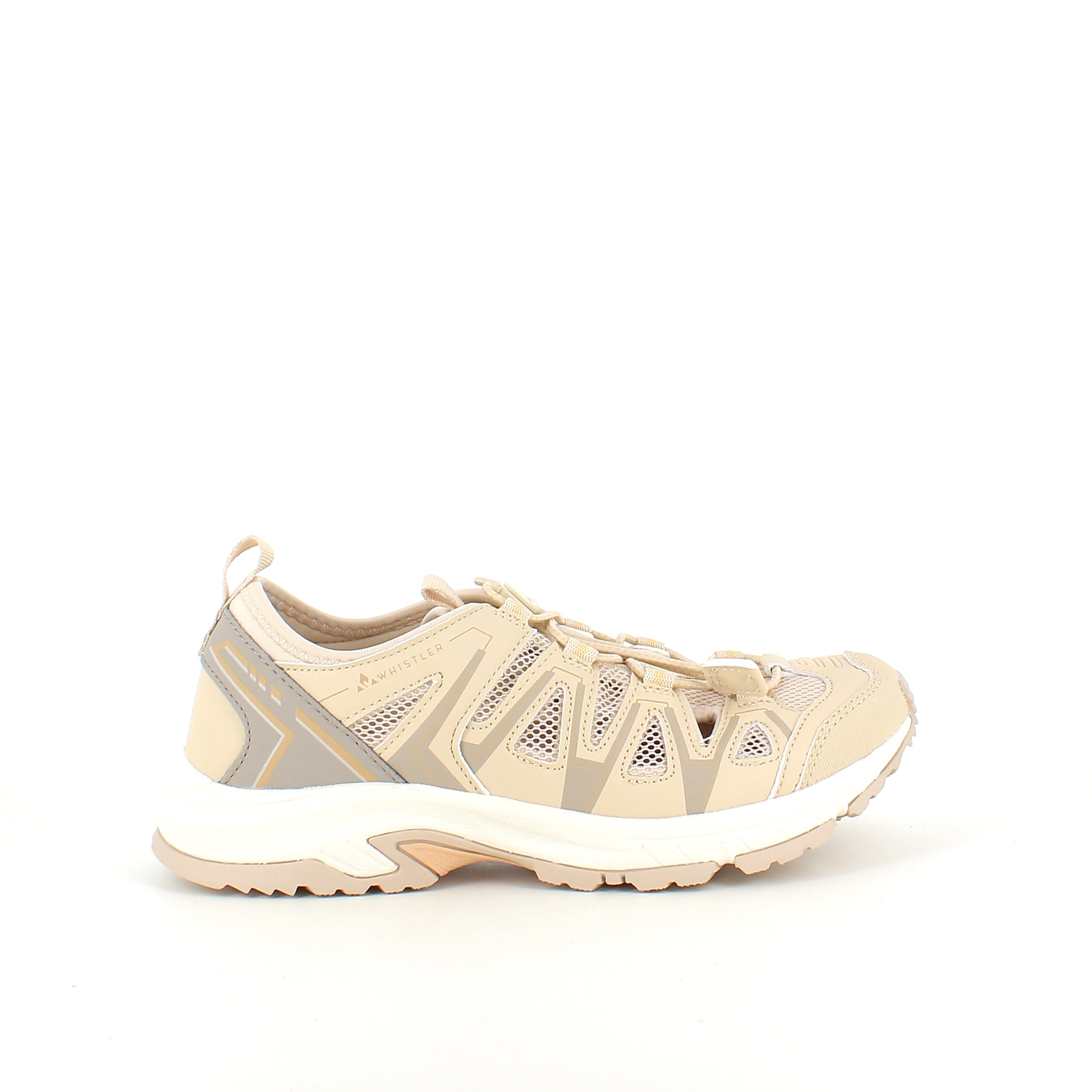 Whistler Puente W Shoe – Extra ventilerad sneaker i beige med elastisk snörning