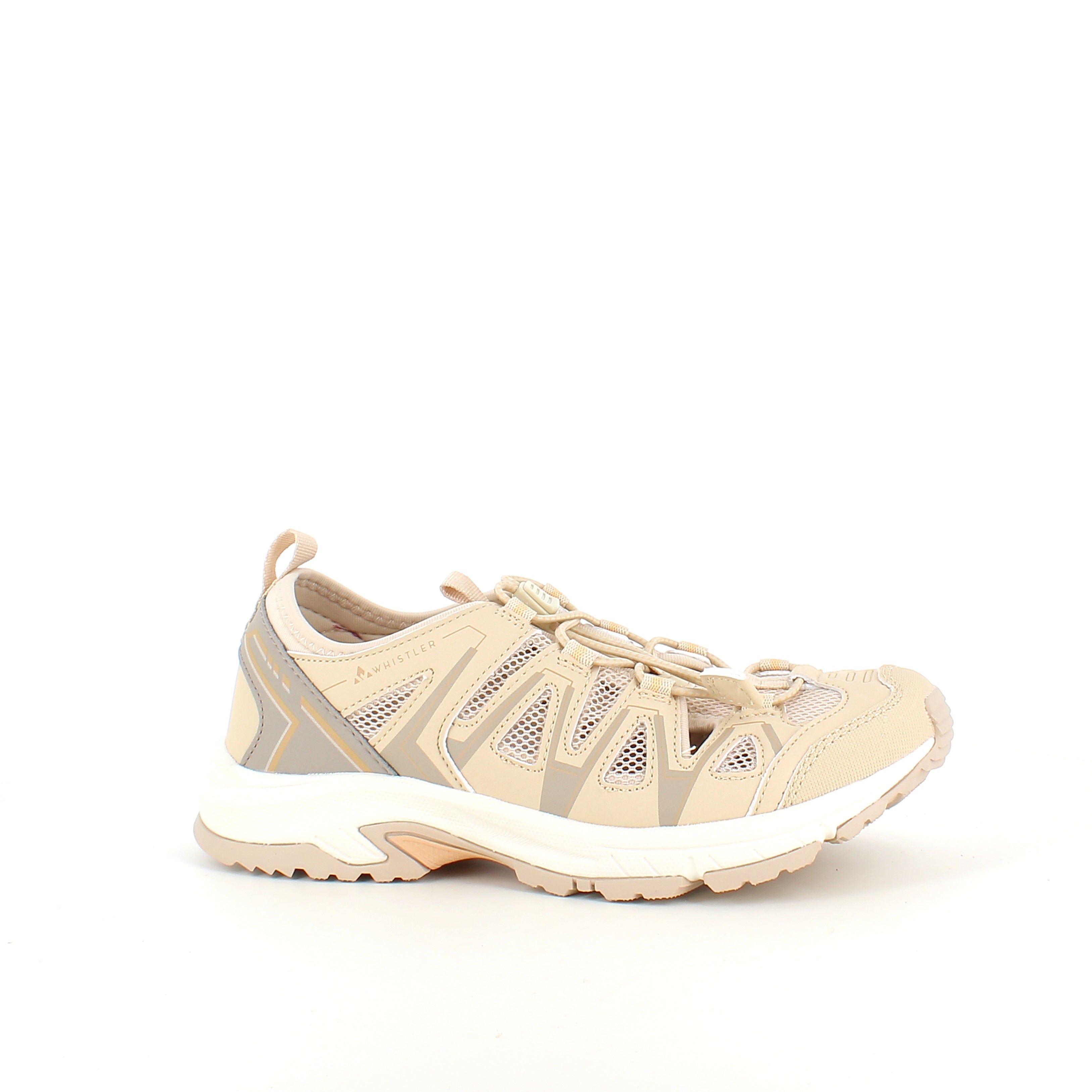 Whistler Puente W Shoe – Extra ventilerad sneaker i beige med elastisk snörning