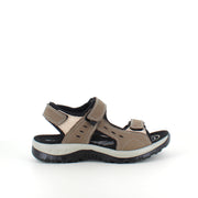 Robust sandal med justerbar passform i brun