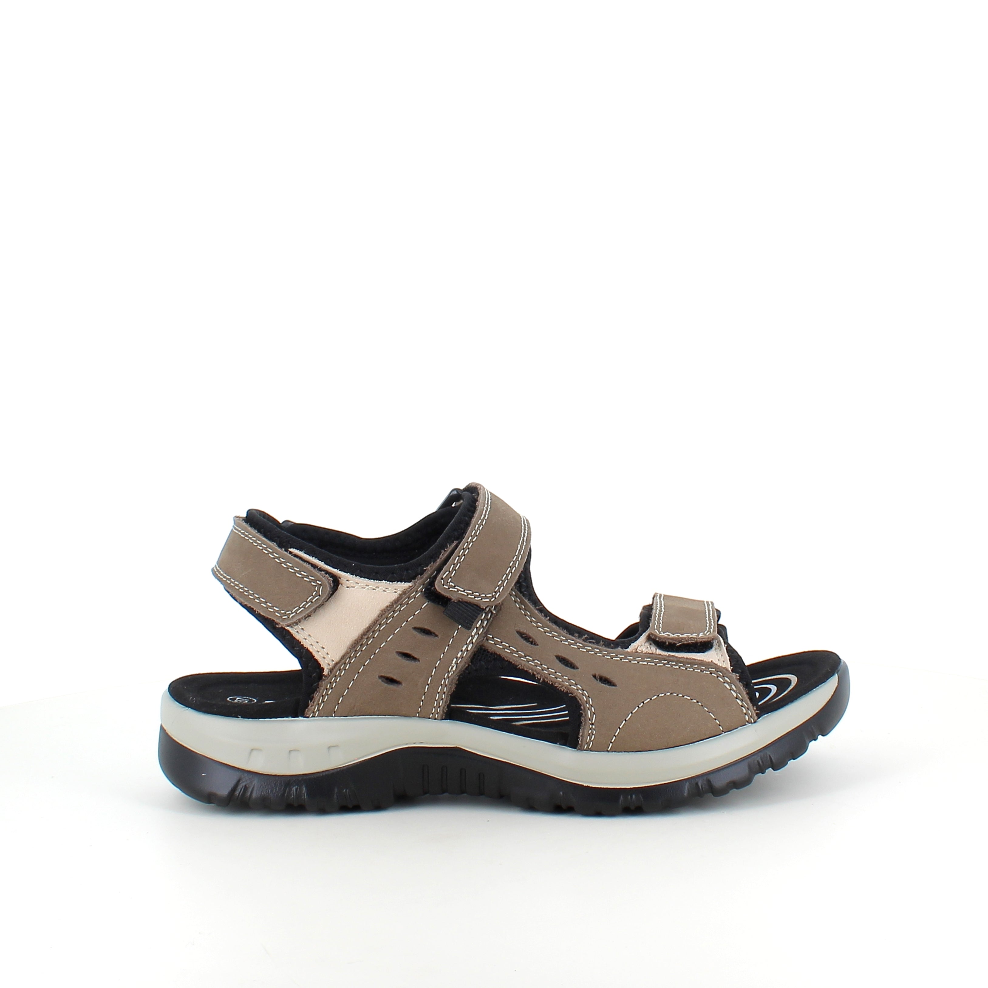 Robust sandal med justerbar passform i brun