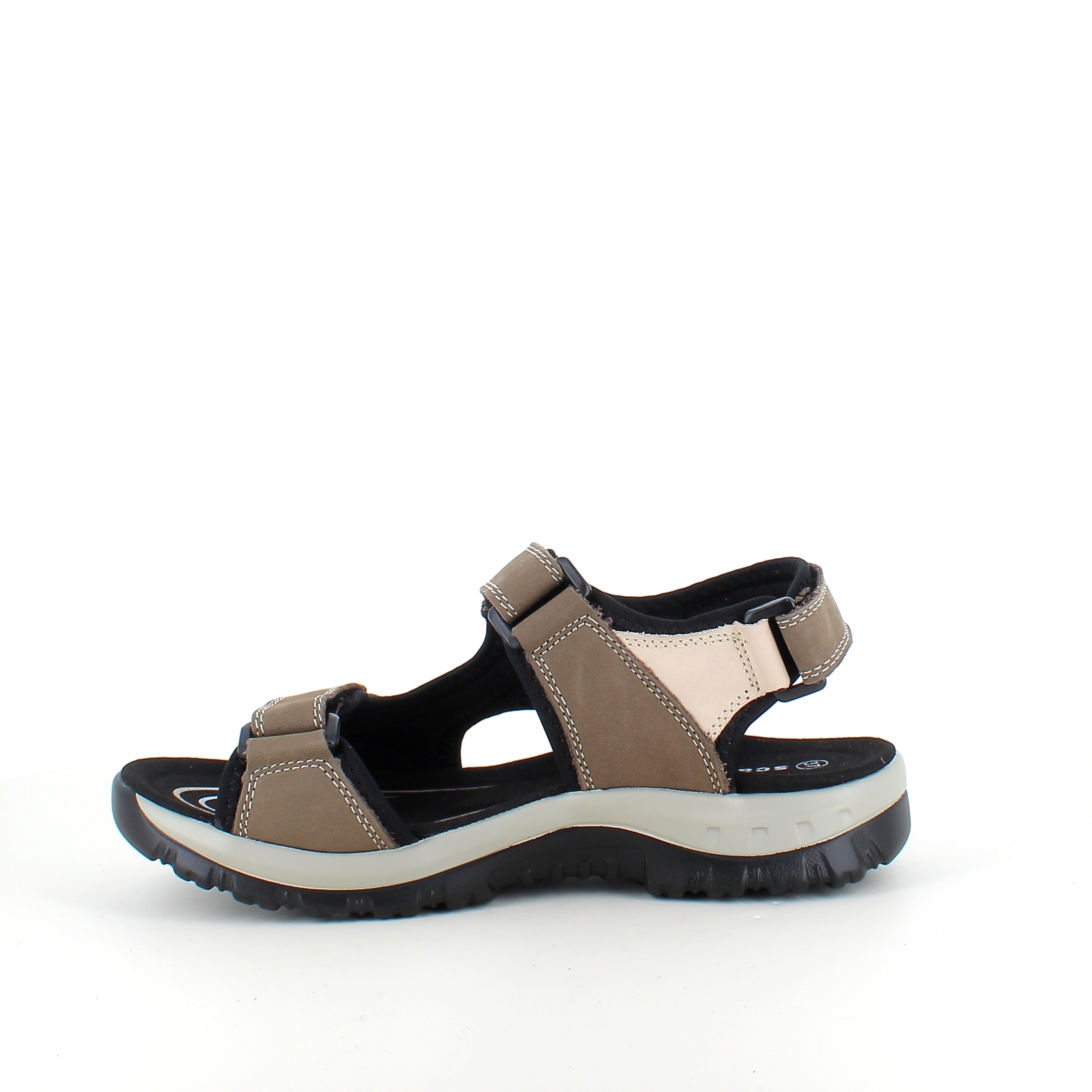 Robust sandal med justerbar passform i brun