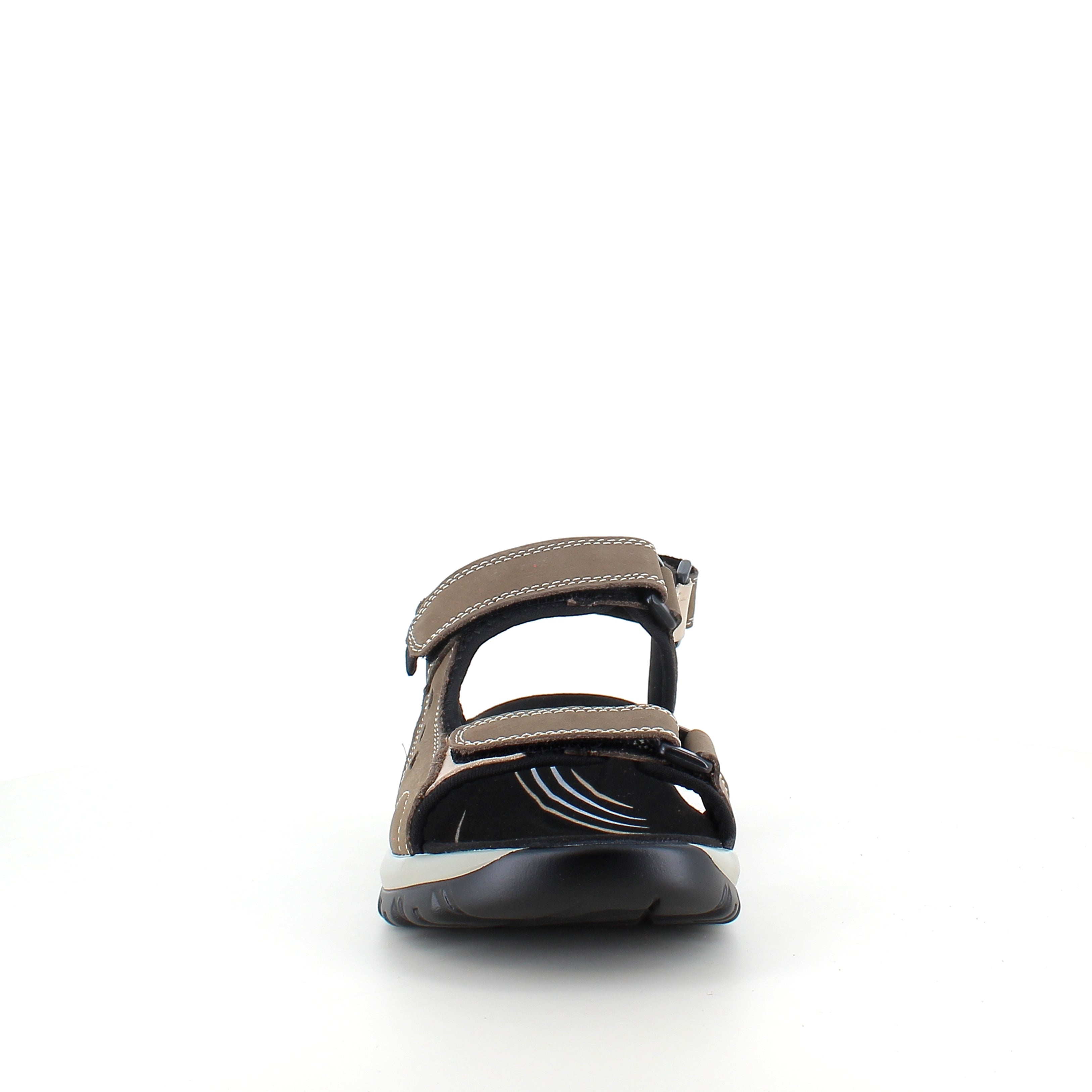 Robust sandal med justerbar passform i brun
