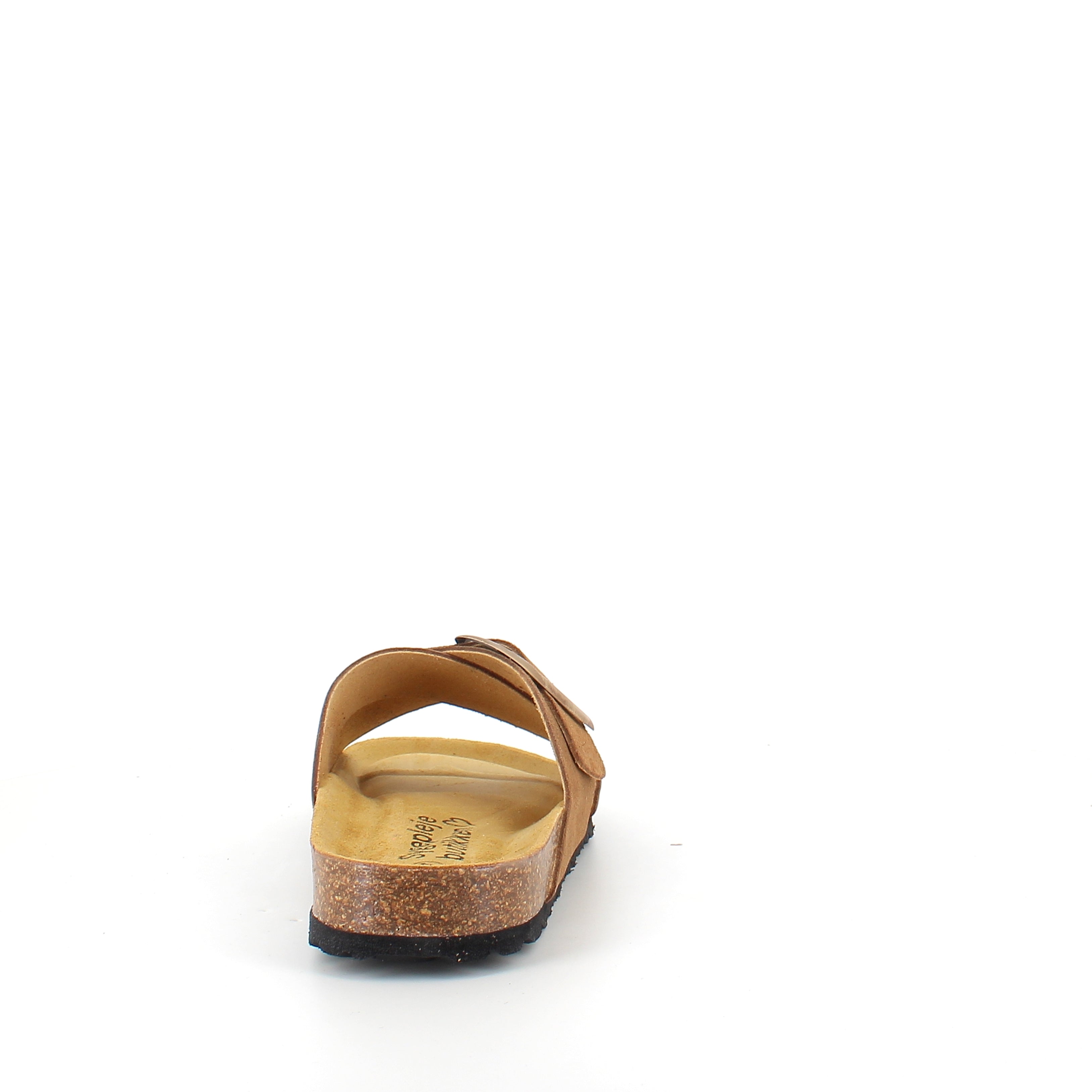 Brun slip-on sandal med dubbel rem – komfortsandal med stöd | SSKbutiken.se