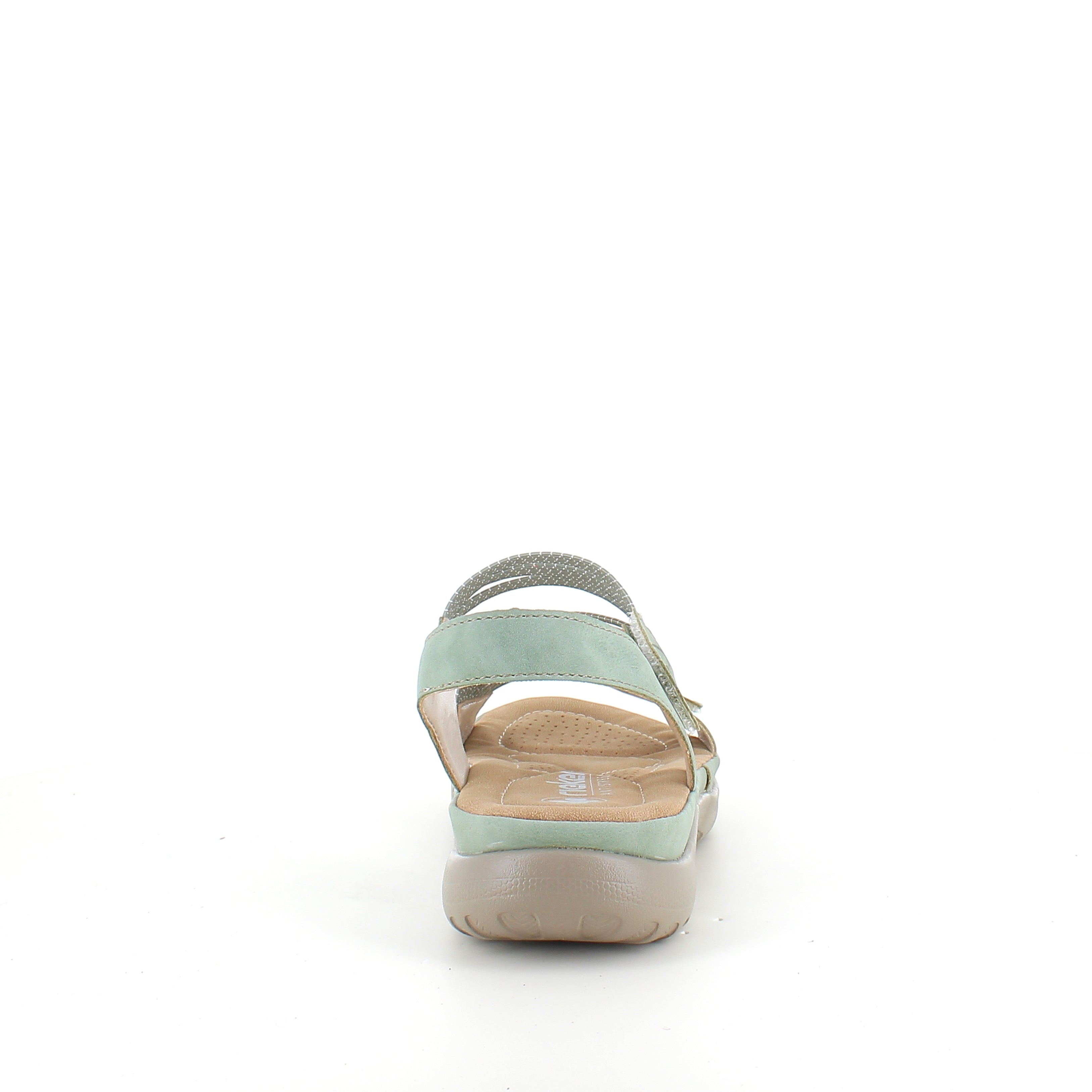 Rieker sandal i gron till dam – latt komfort med mjuk innersula & flexibla remmar