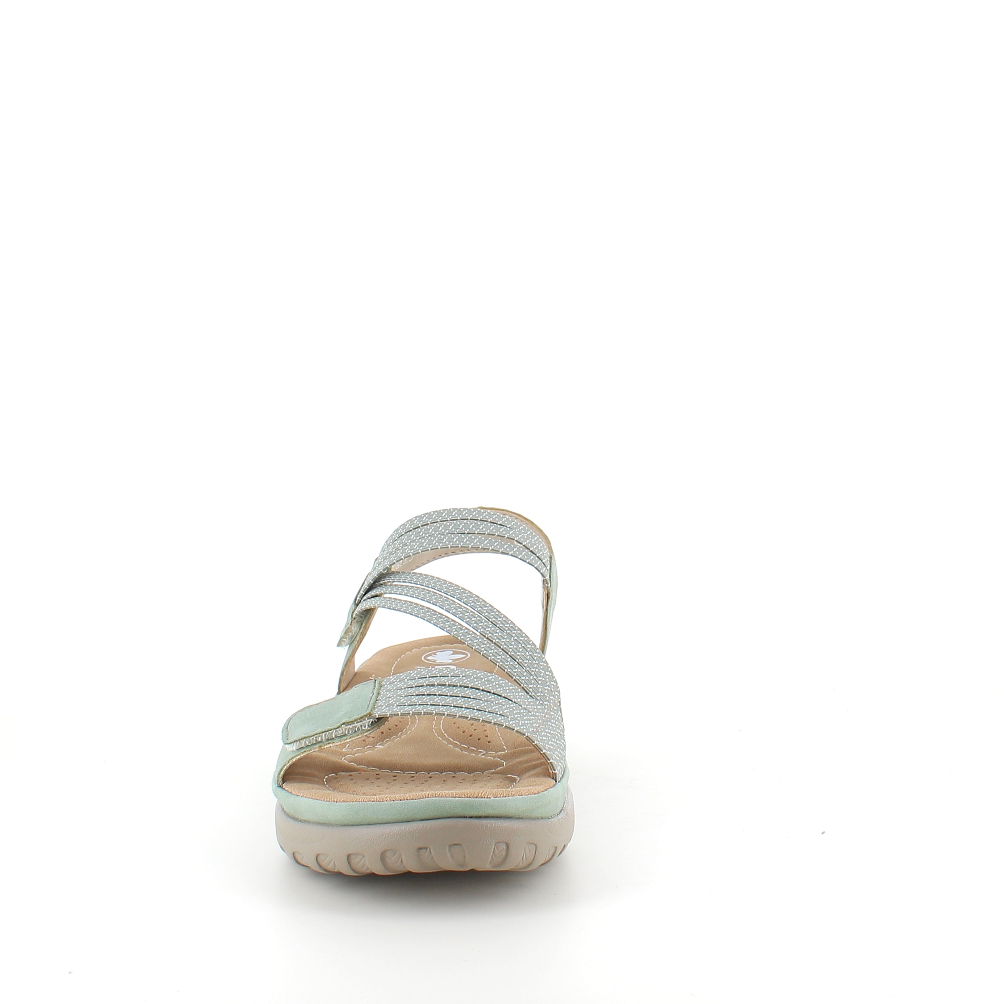 Rieker sandal i gron till dam – latt komfort med mjuk innersula & flexibla remmar