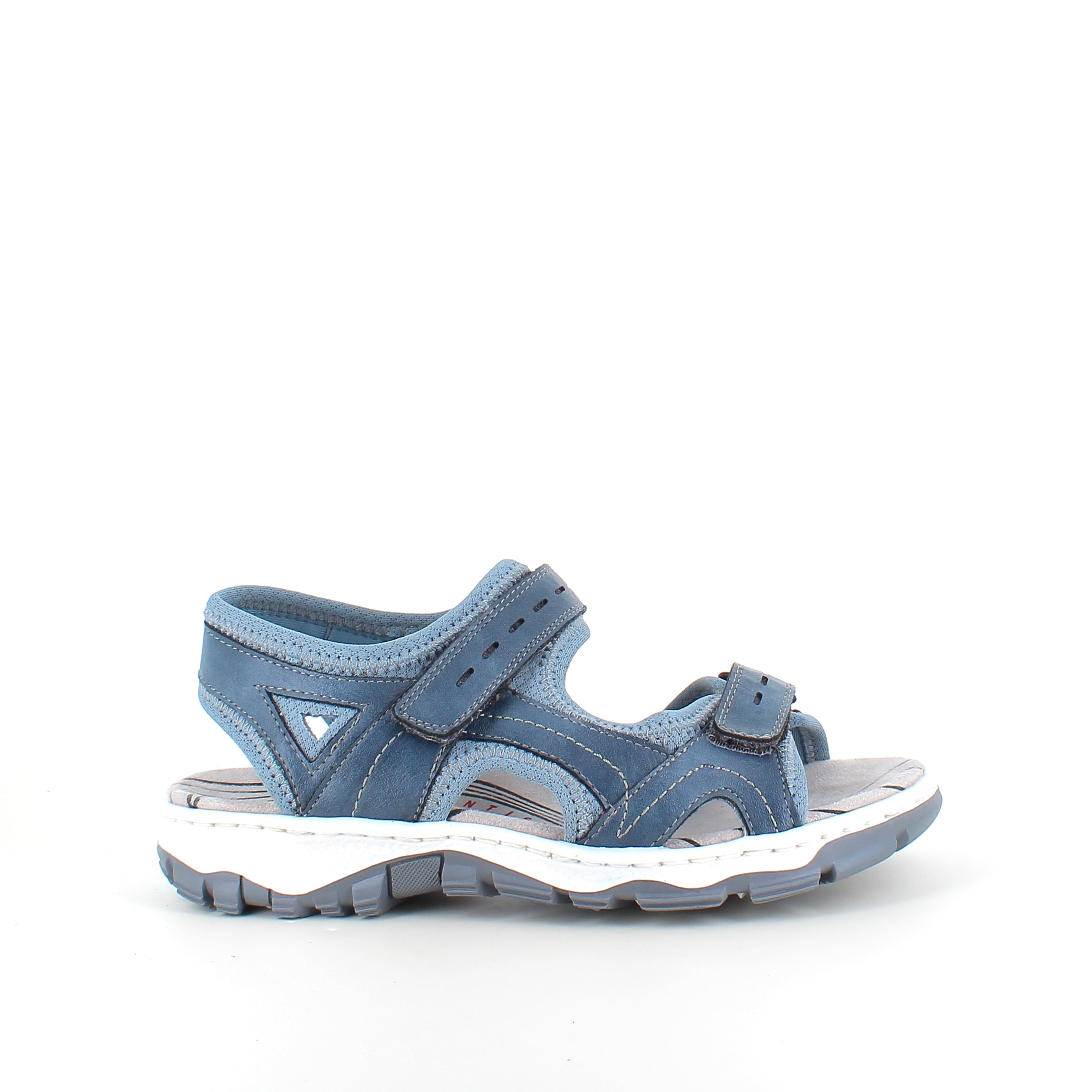 Rieker sandal i blå – lätt & stabil, stötdämpande med kardborre