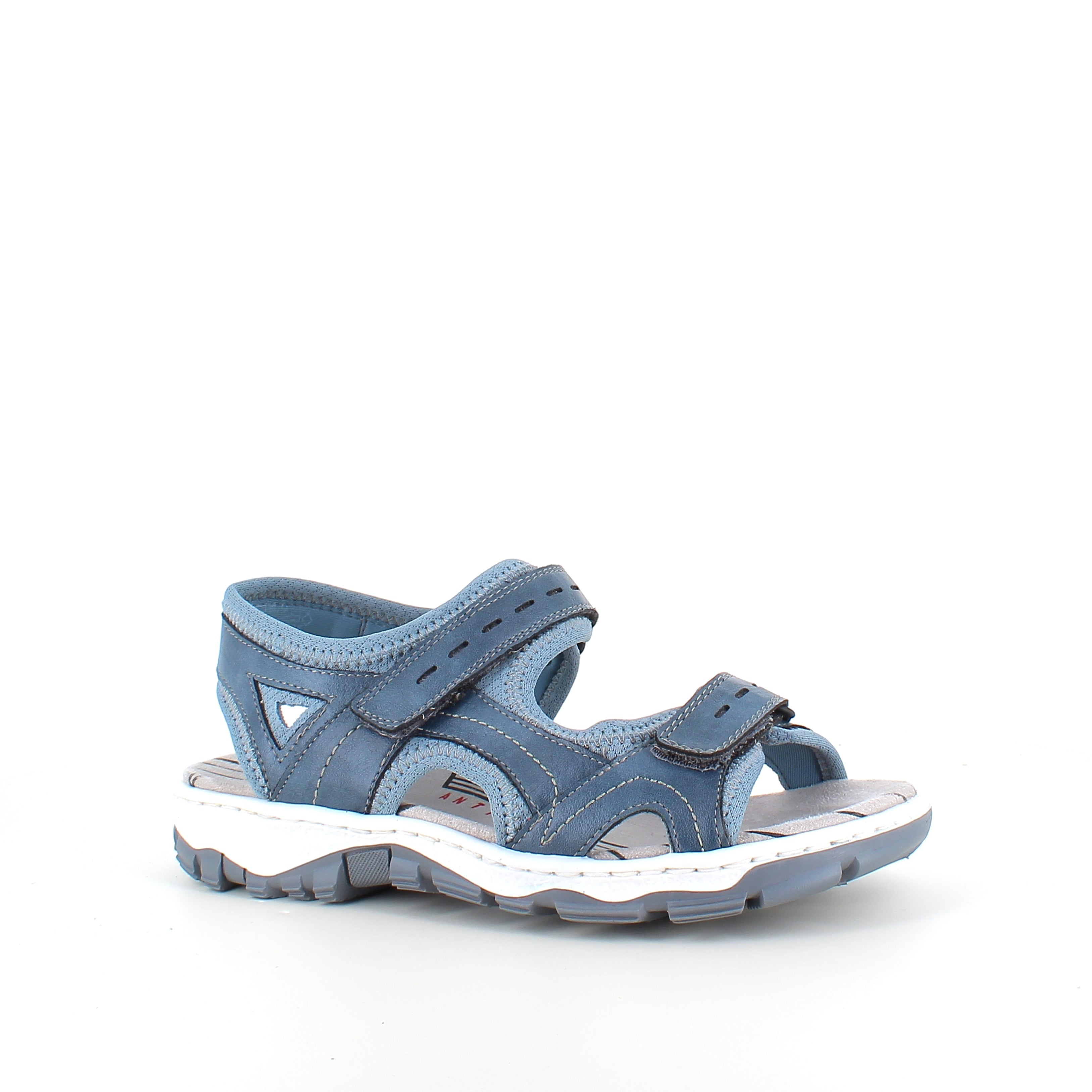 Rieker-sandal i blå – stötdämpande sandal med kardborre