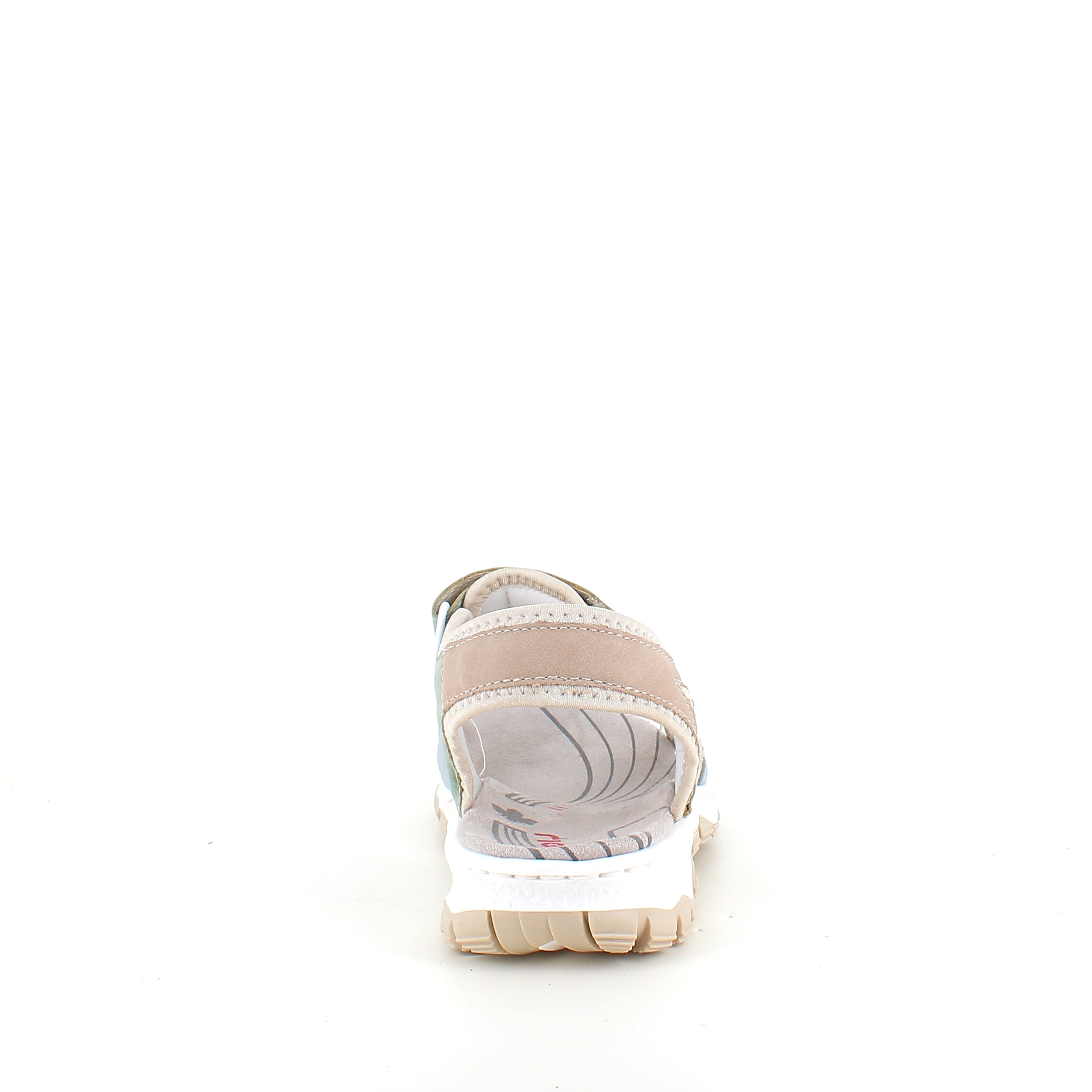 Rieker sandal i multifargad – stötabsorberande sandal med kardborre