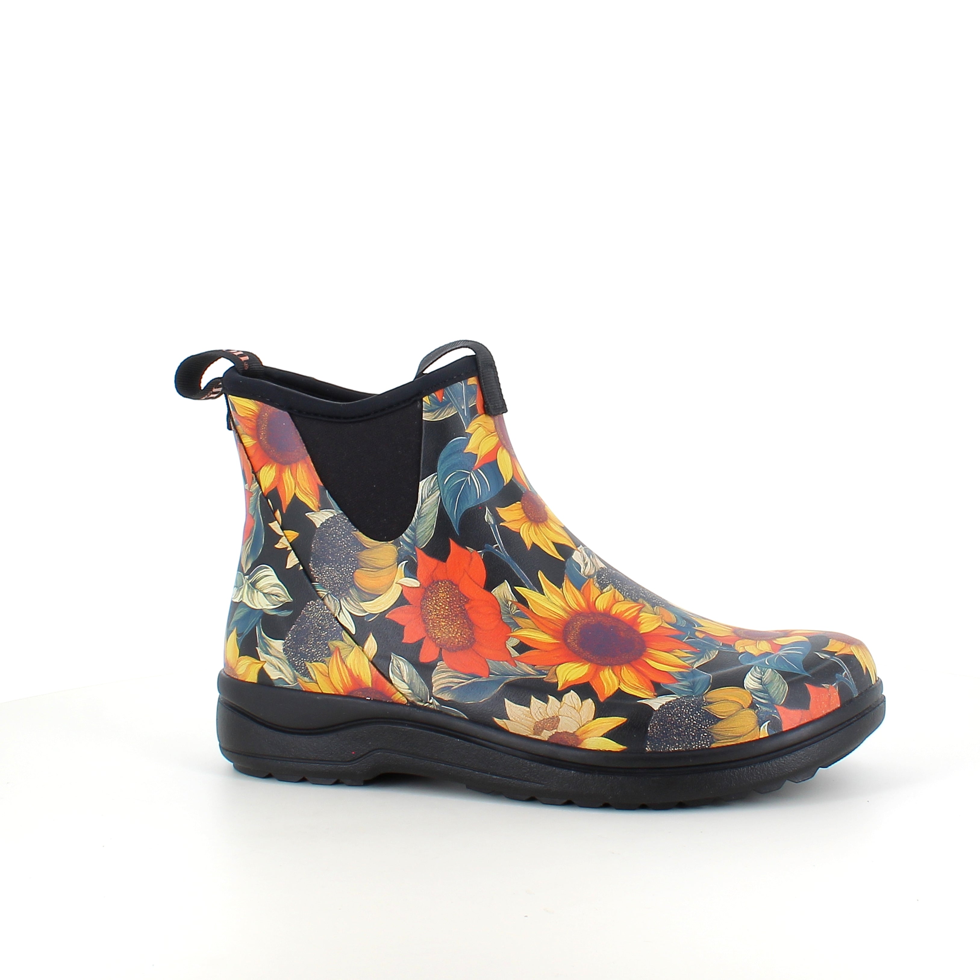 Green Comfort gummistöv el med solrosmönster – EnergySole™