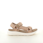 Taupe bekväm sandal med justerbara remmar & lätt stötdämpning