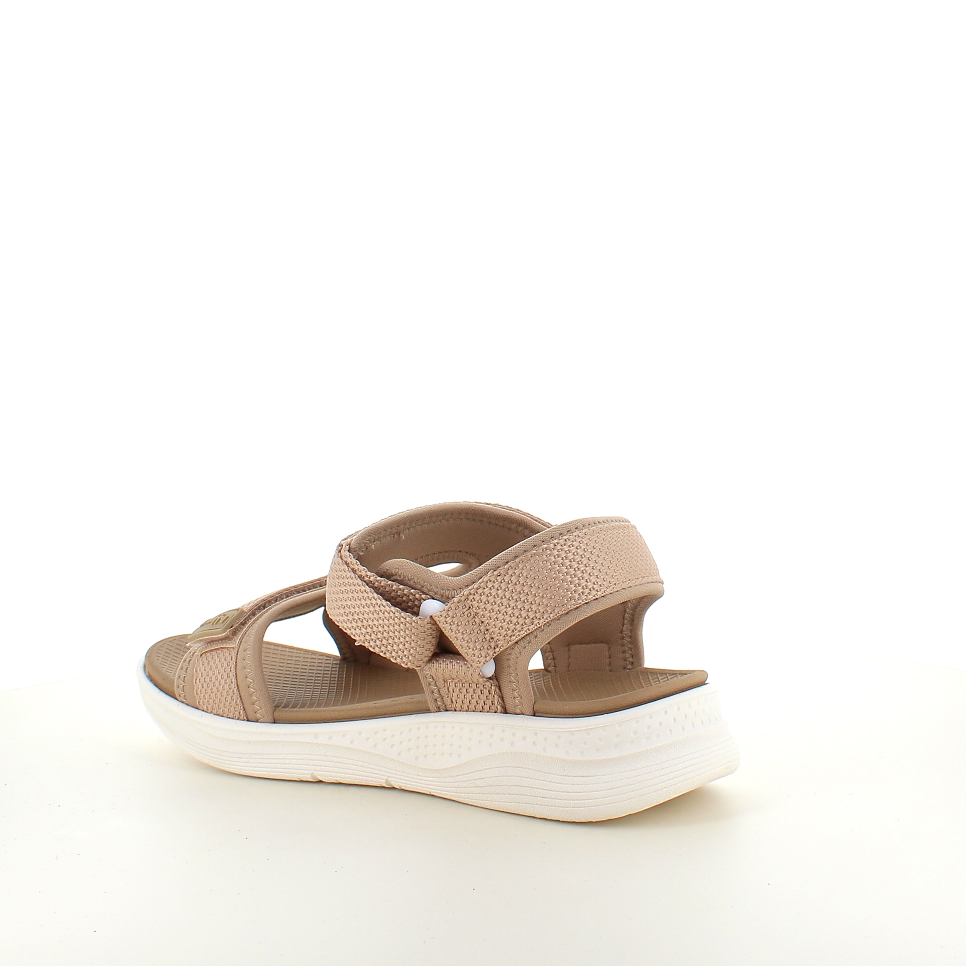 Taupe bekväm sandal med justerbara remmar & lätt stötdämpning