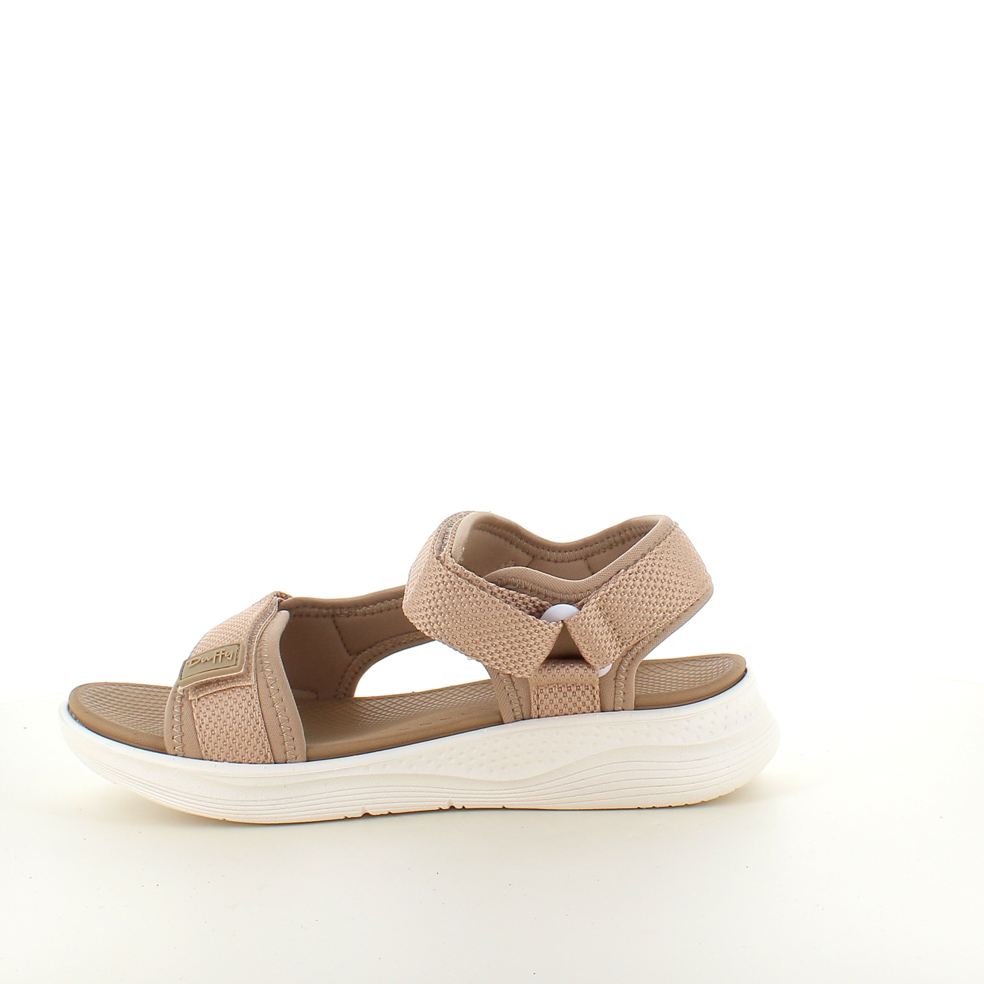 Taupe bekväm sandal med justerbara remmar & lätt stötdämpning