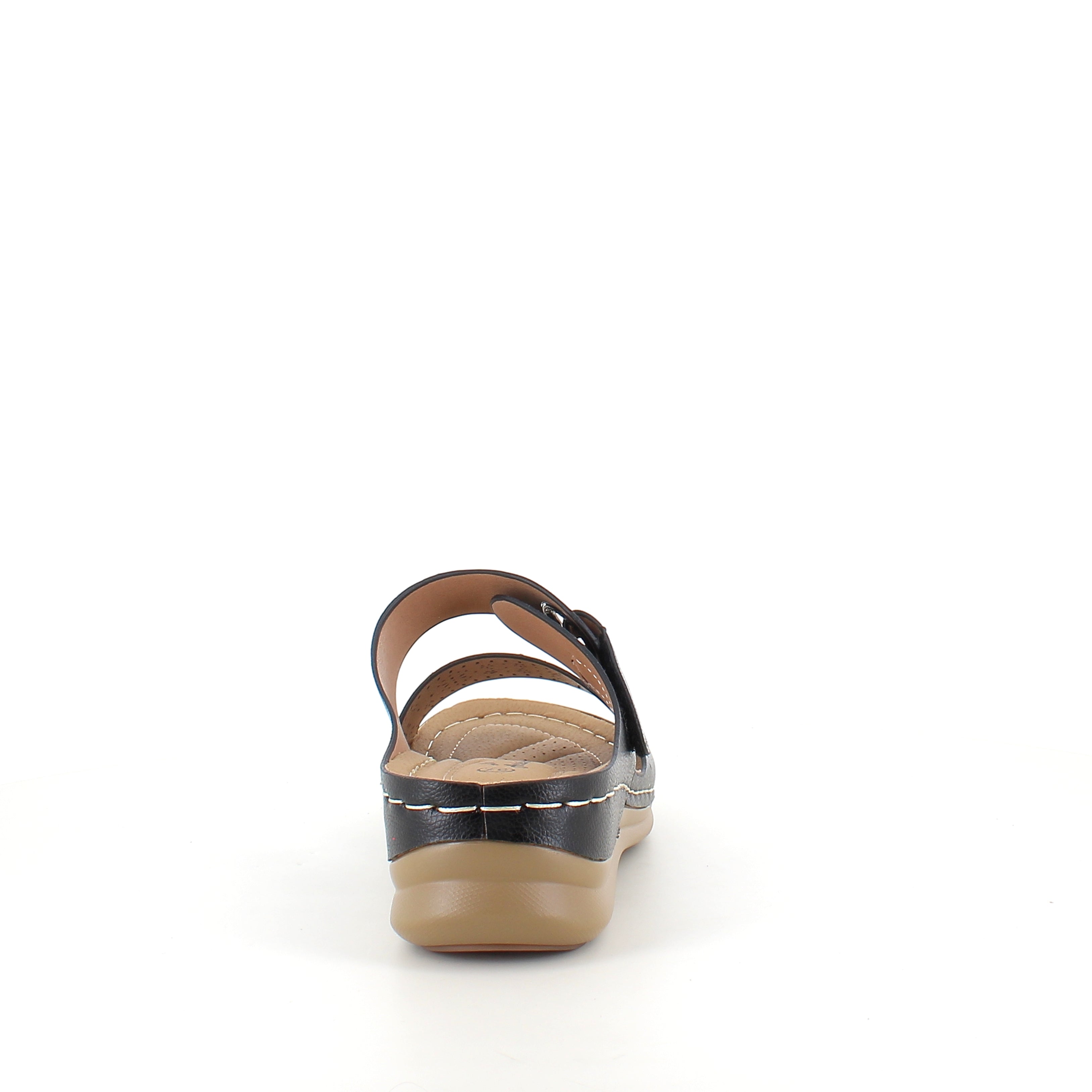 Sandal med kilklack – svart modell