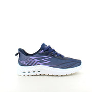 Blå lätta sneakers i mesh med stötdämpande sula