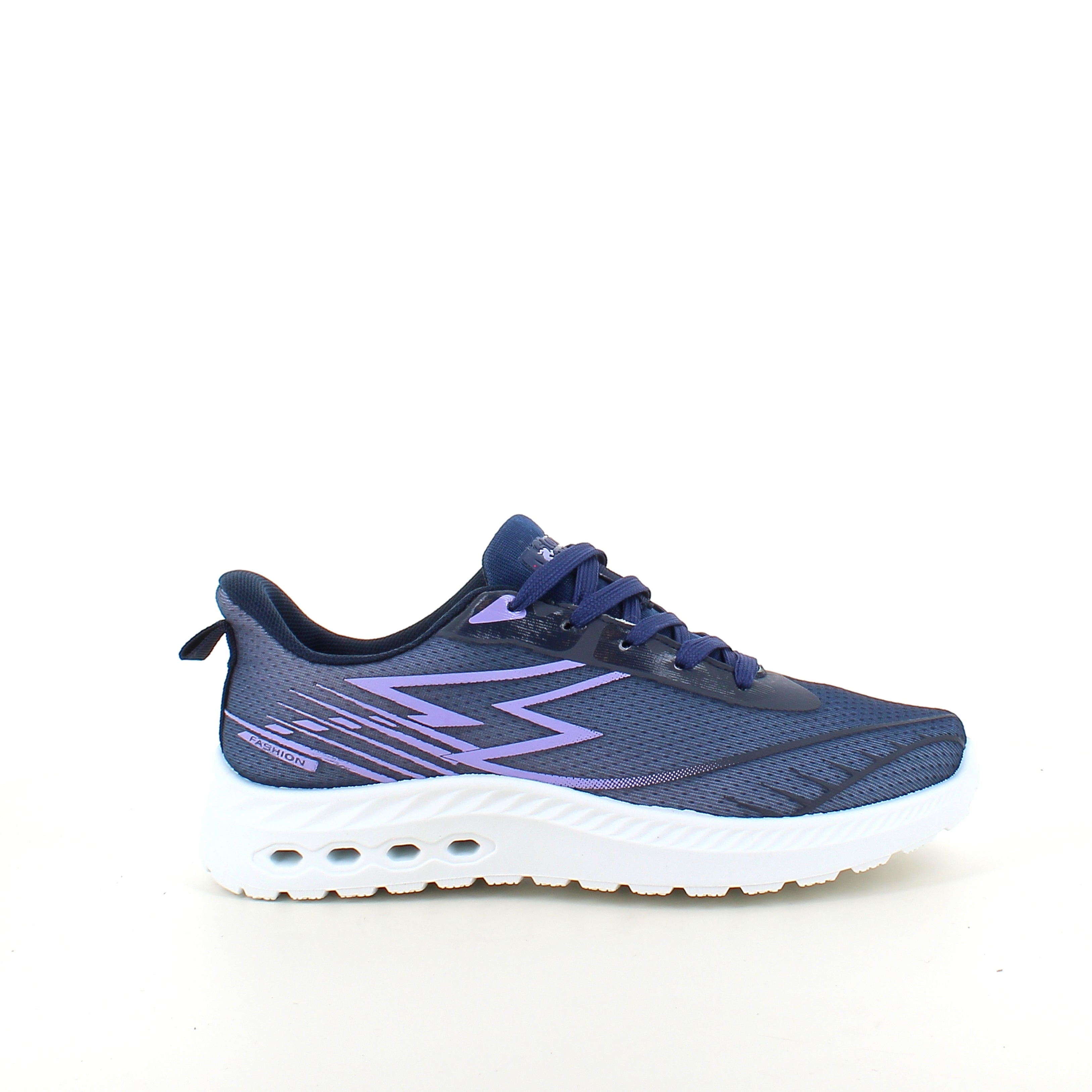 Blå lätta sneakers i mesh med stötdämpande sula