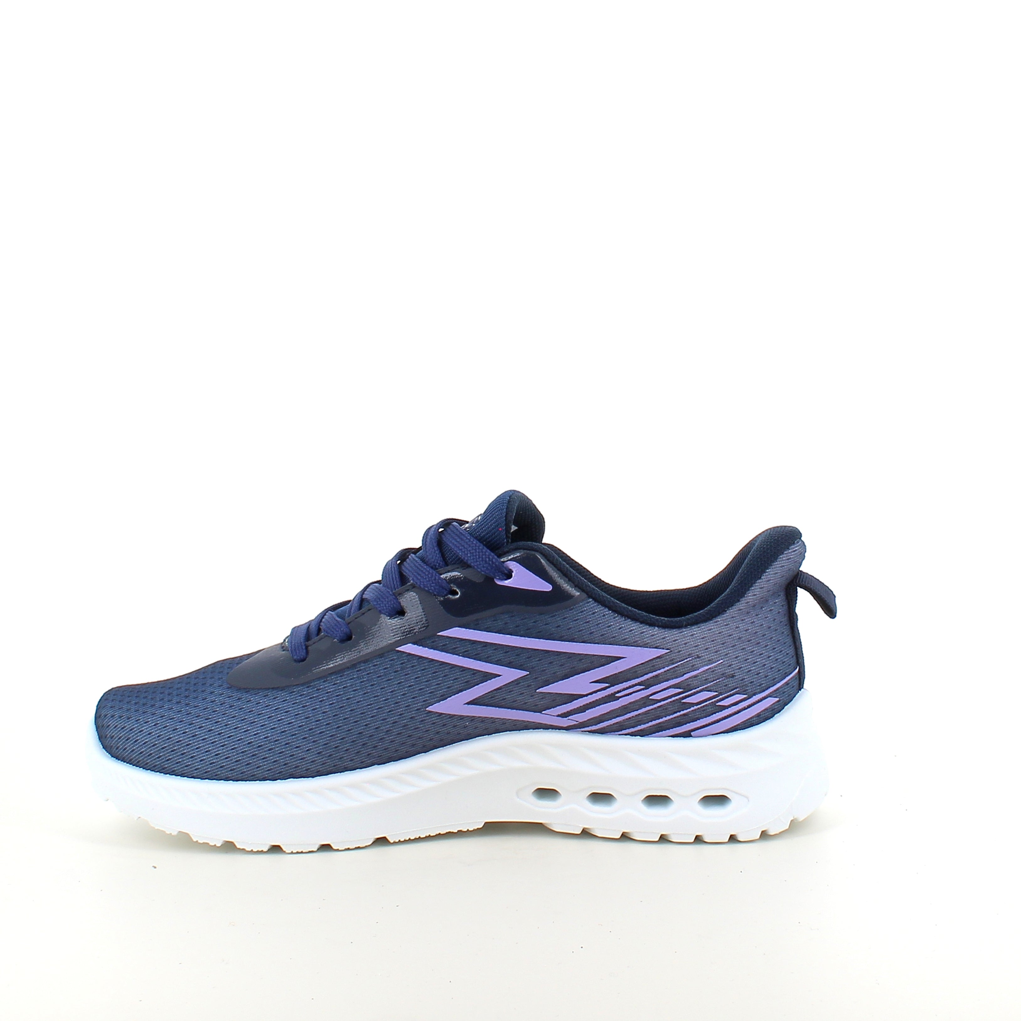 Blå lätta sneakers i mesh med stötdämpande sula