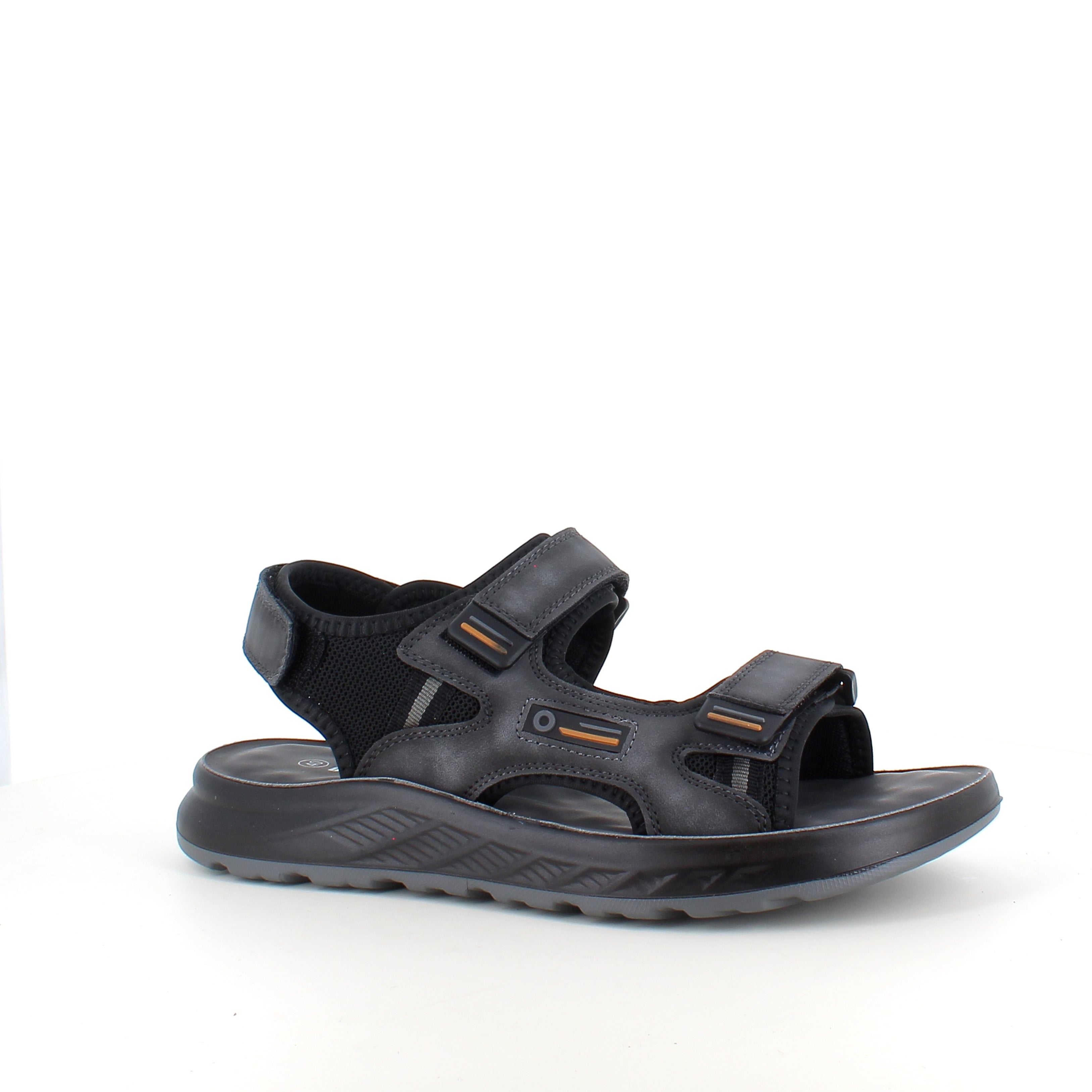Öppen herrsandal med kardborreremmar – bekväm sandal med bra bredd