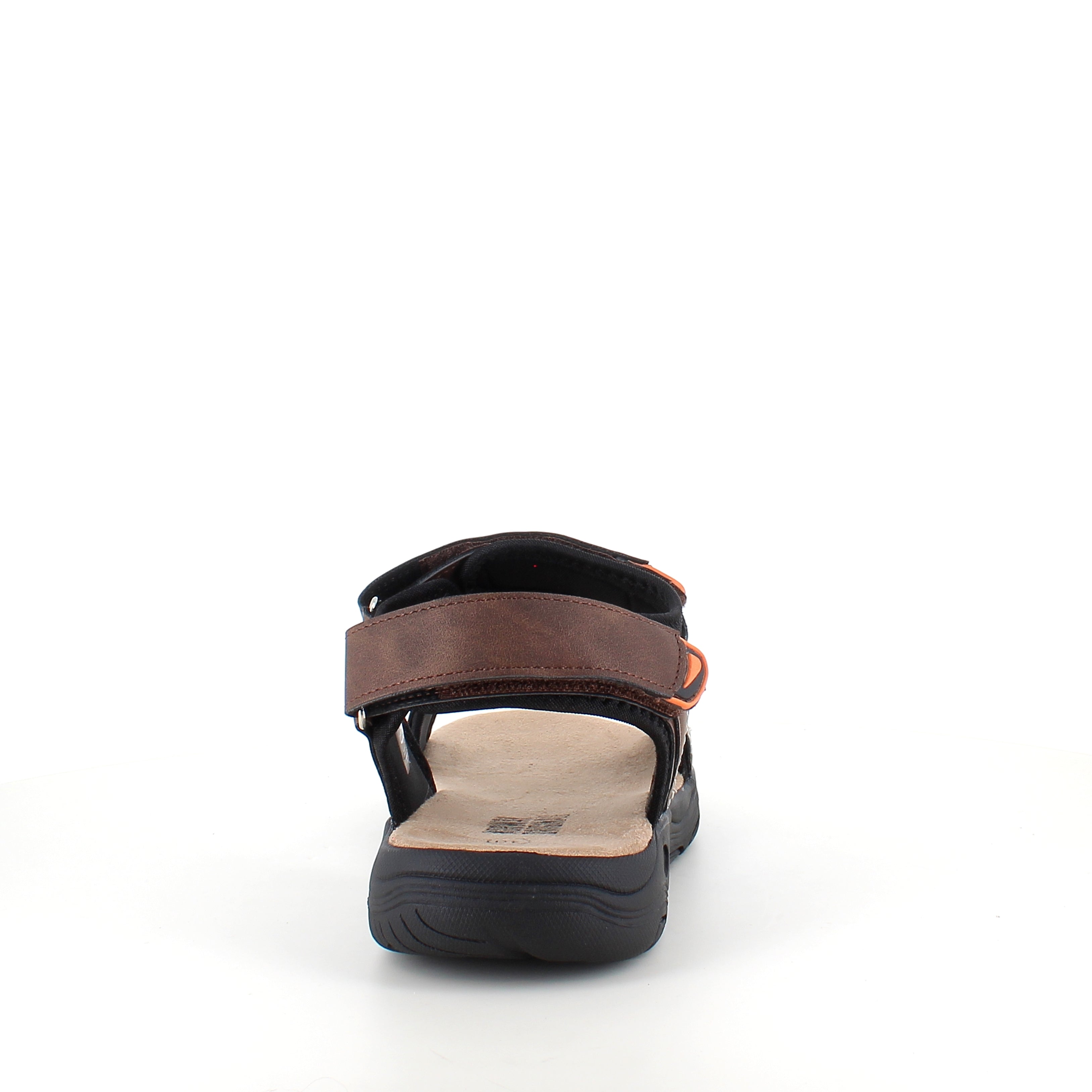 Herrsandal med 3 kardborreremmar – brun sandal med god bredd