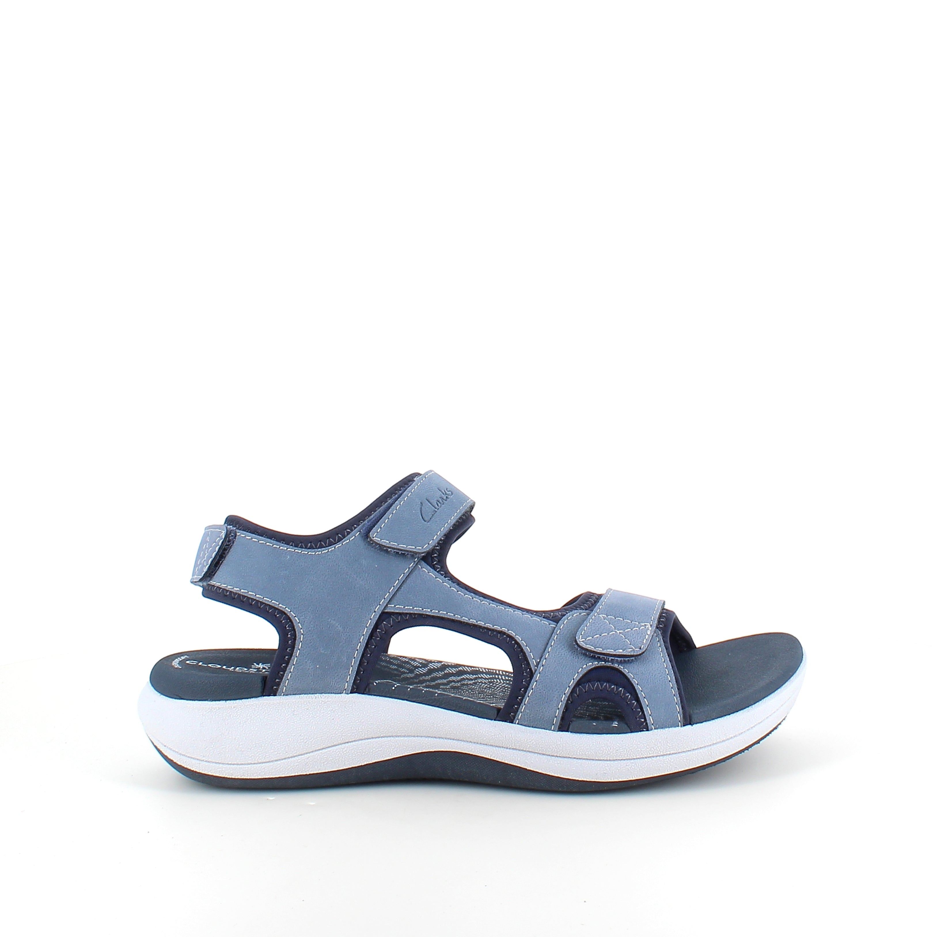 Clarks Cloudsteppers sandal i blå – mjuk & stödjande sandal för aktiva dagar