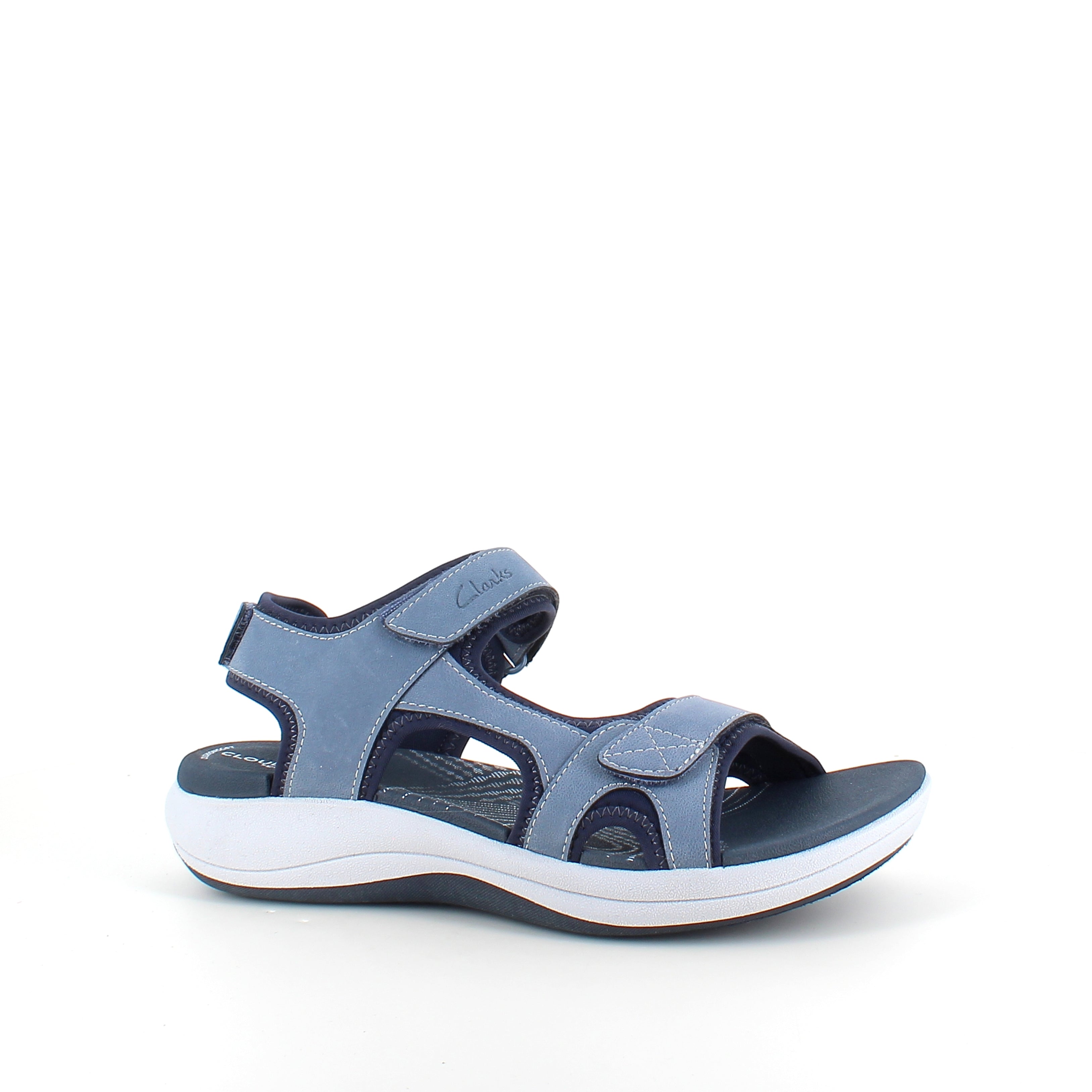 Clarks Cloudsteppers sandal i blå – mjuk & stödjande sandal för aktiva dagar