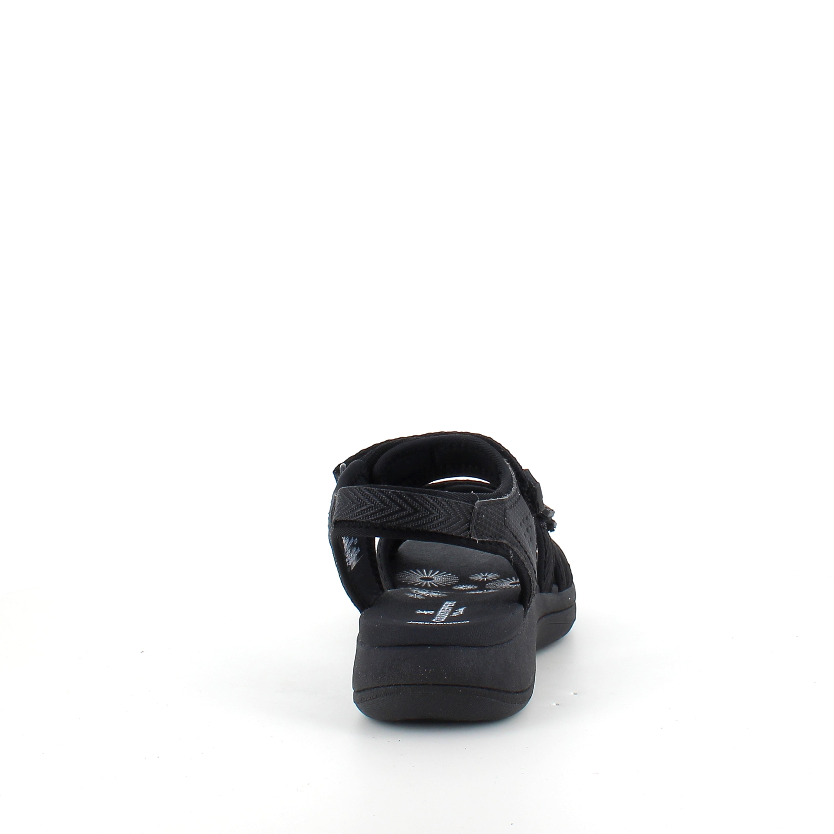 Clarks Cloudsteppers sandal i svart – lätt och stötabsorberande komfort för långa dagar