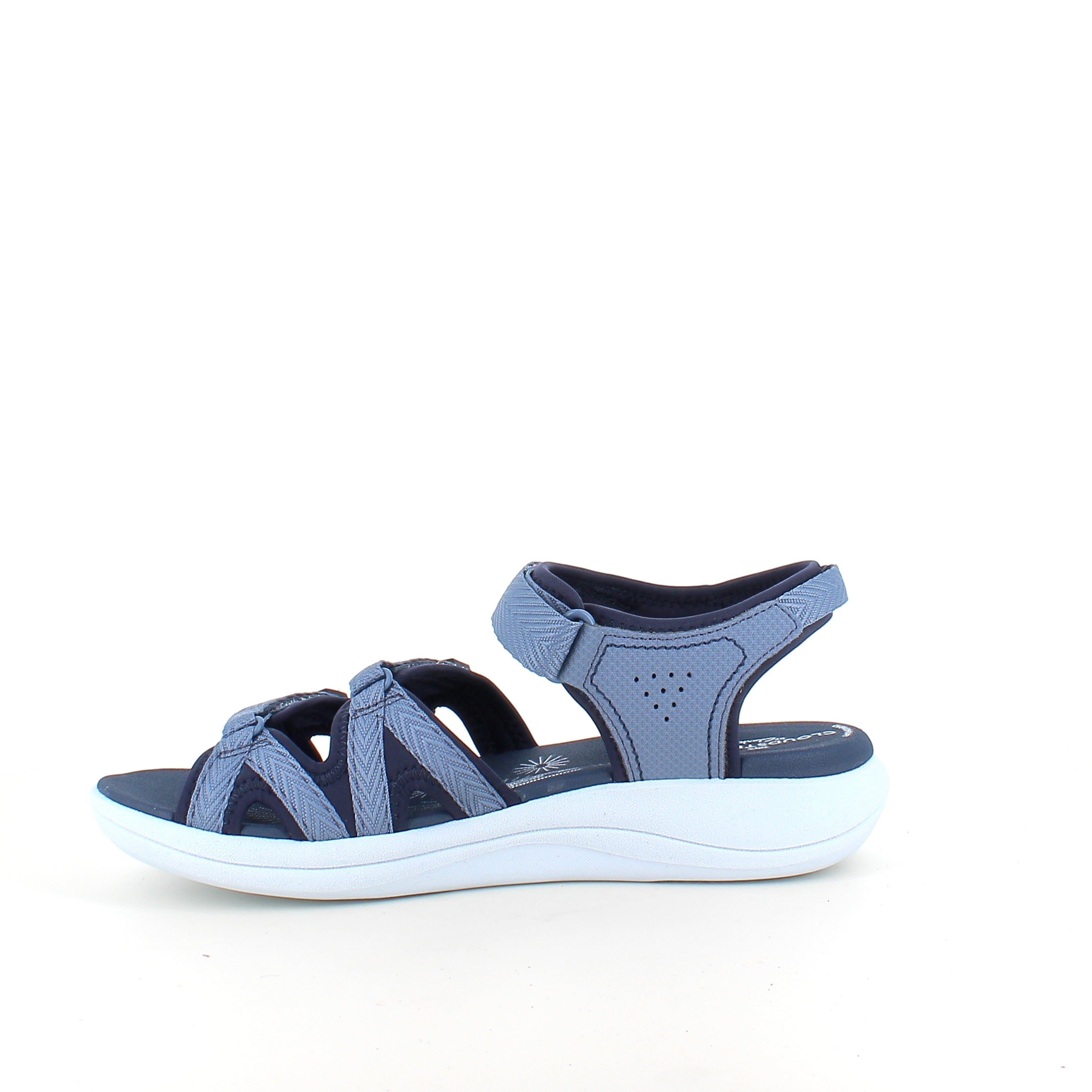 Clarks Cloudsteppers sandal i navy – lätt och stötdämpande komfort för långa dagar