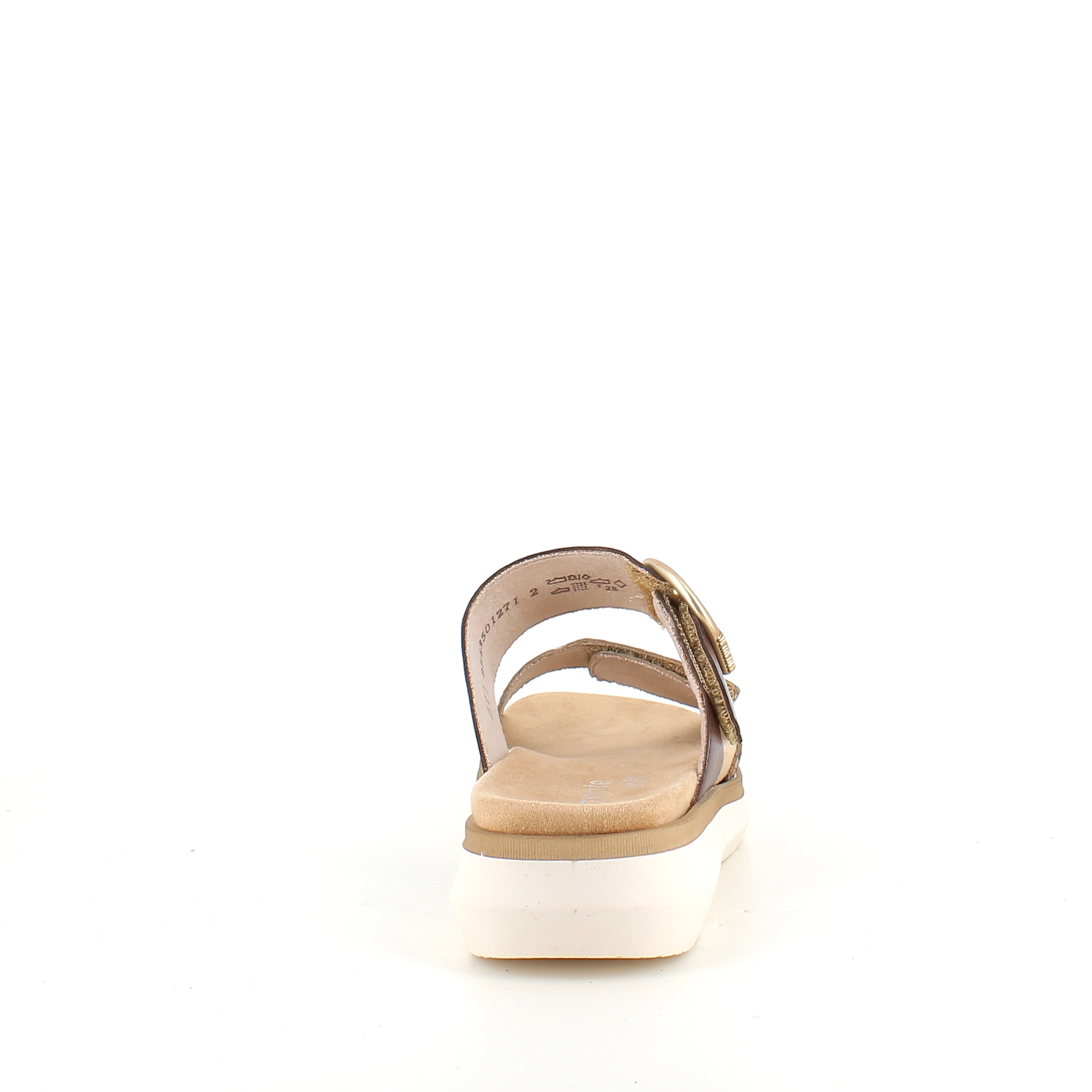 Slip-on-sandal i brun med ormskinnsmönster – lätt komfort & uttagbar innersula upp till storlek 45