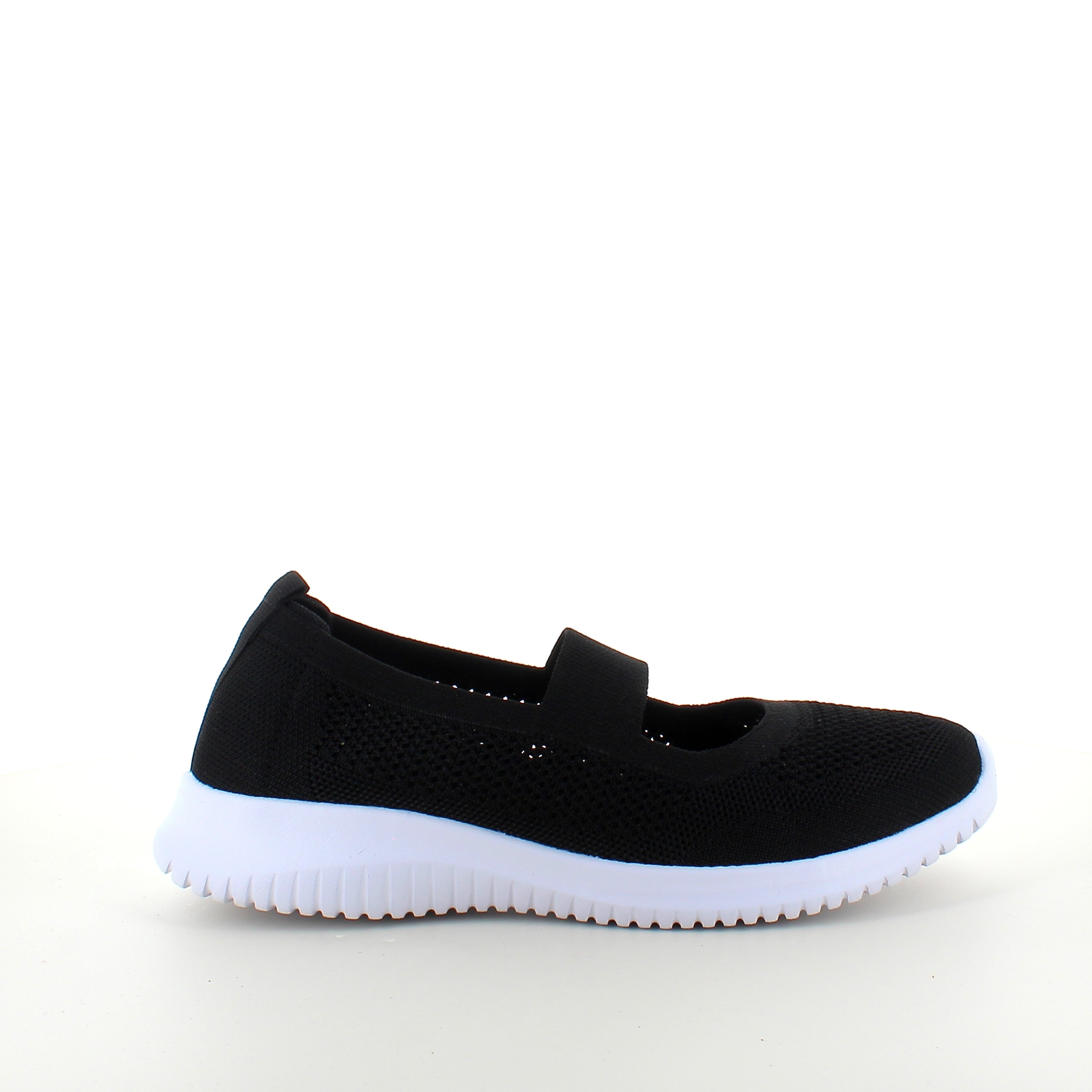 Svart slip-on ballerina från Endurance med stötdämpning och flexibel komfort