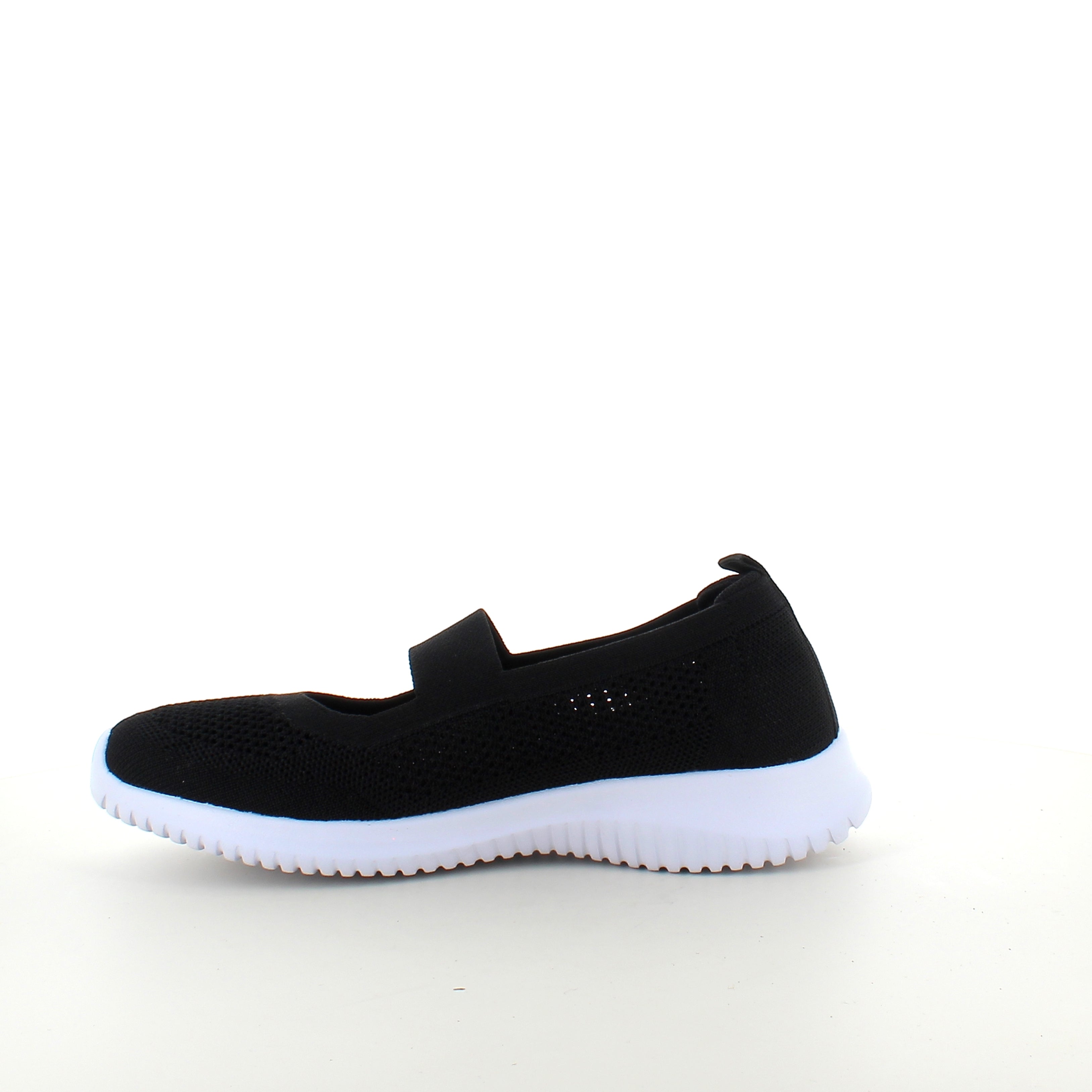 Svart slip-on ballerina från Endurance med stötdämpning och flexibel komfort