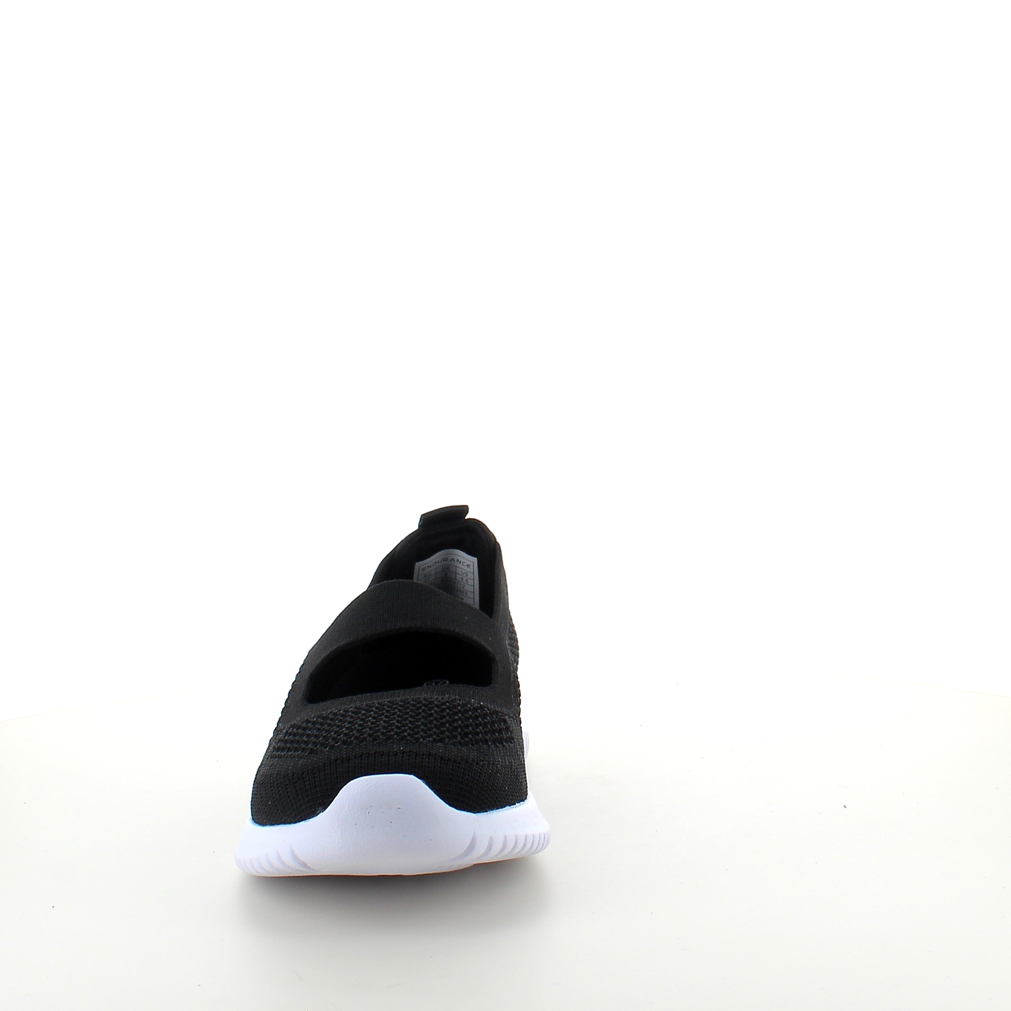 Svart slip-on-ballerina från Endurance med stötdämpning och flexibel komfort