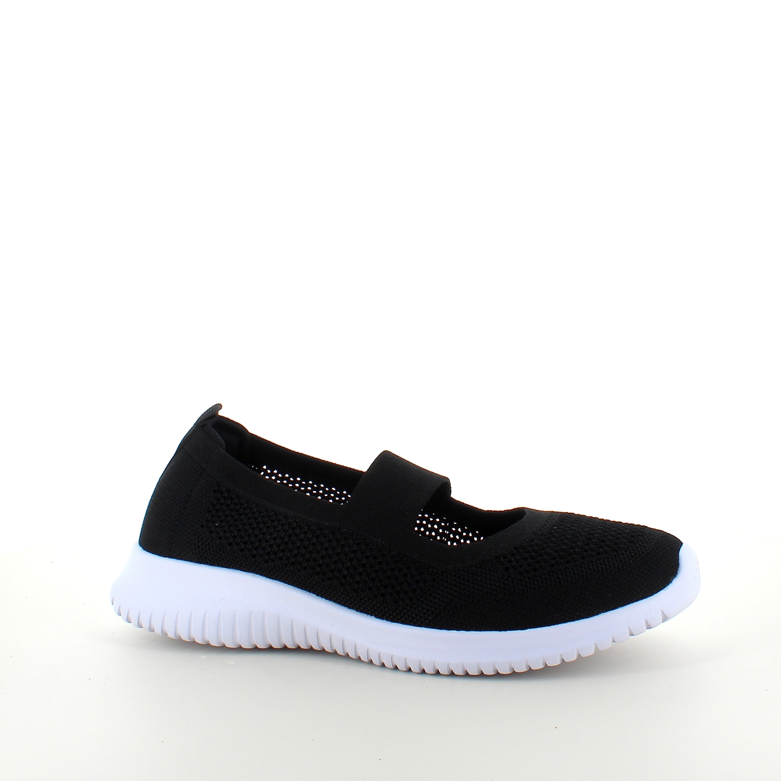Svart slip-on-ballerina från Endurance med stötdämpning och flexibel komfort
