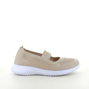 Beige slip-on-ballerina från Endurance med stötdämpning och flexibel komfort