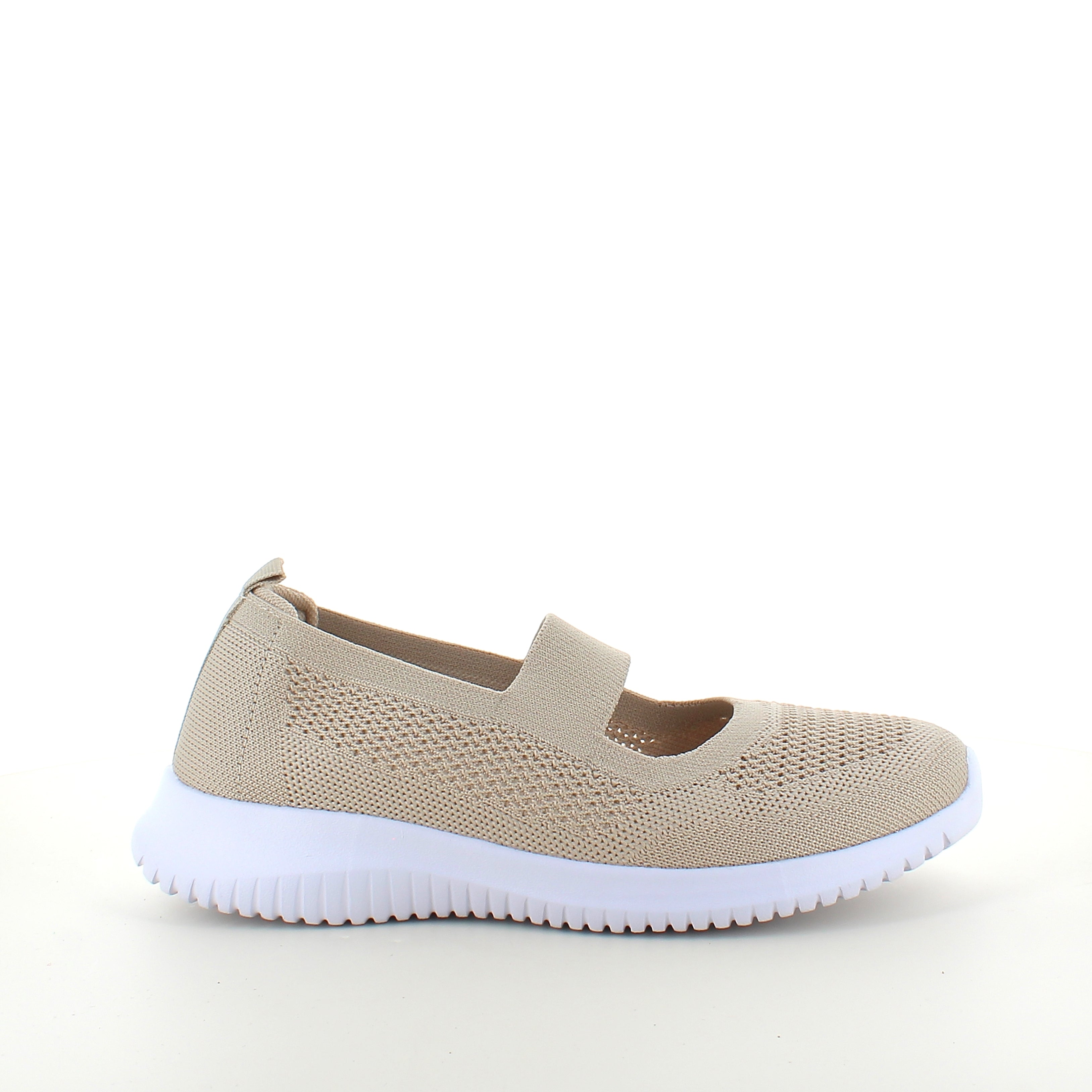 Beige slip-on-ballerina från Endurance med stötdämpning och flexibel komfort