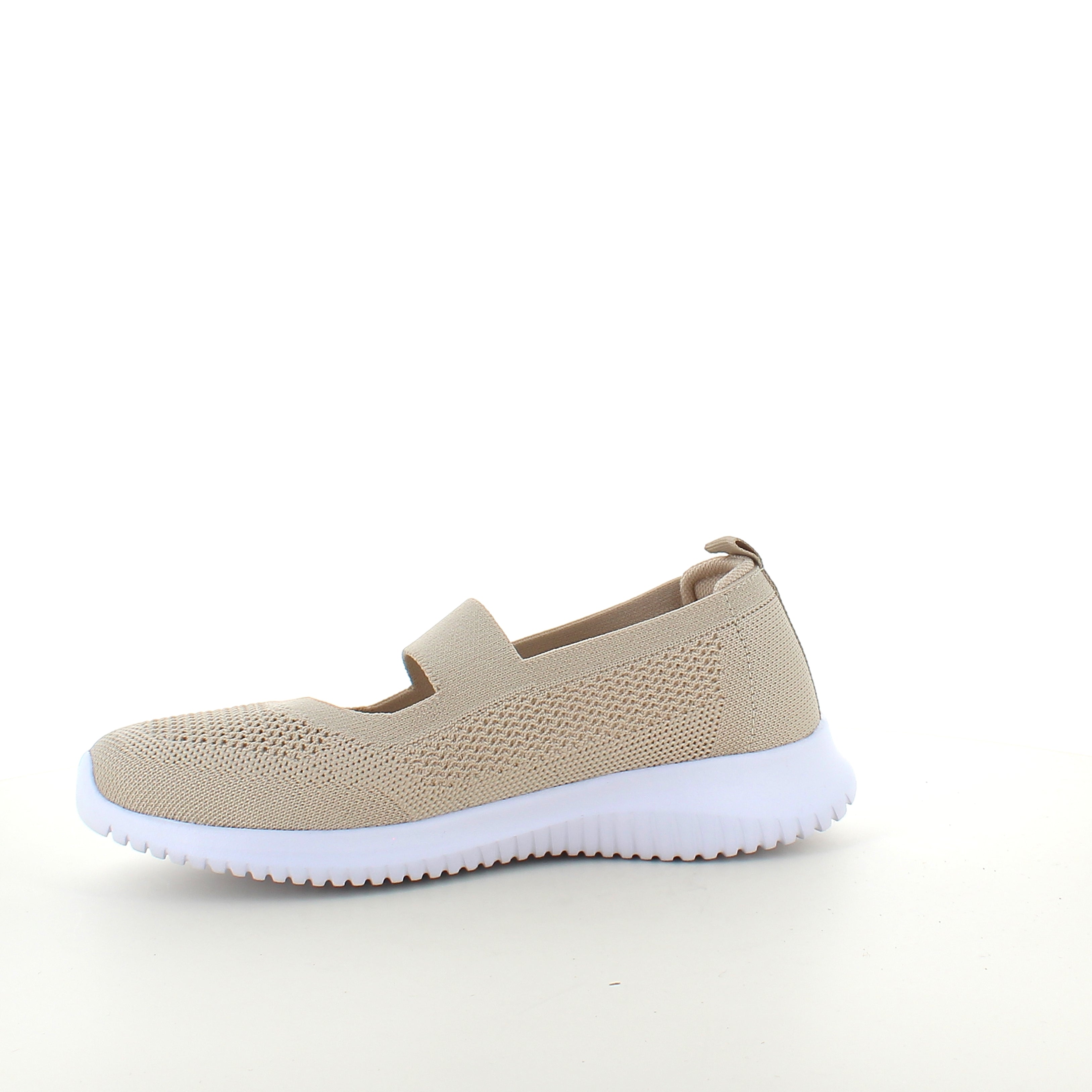 Beige slip-on-ballerina från Endurance med stötdämpning och flexibel komfort